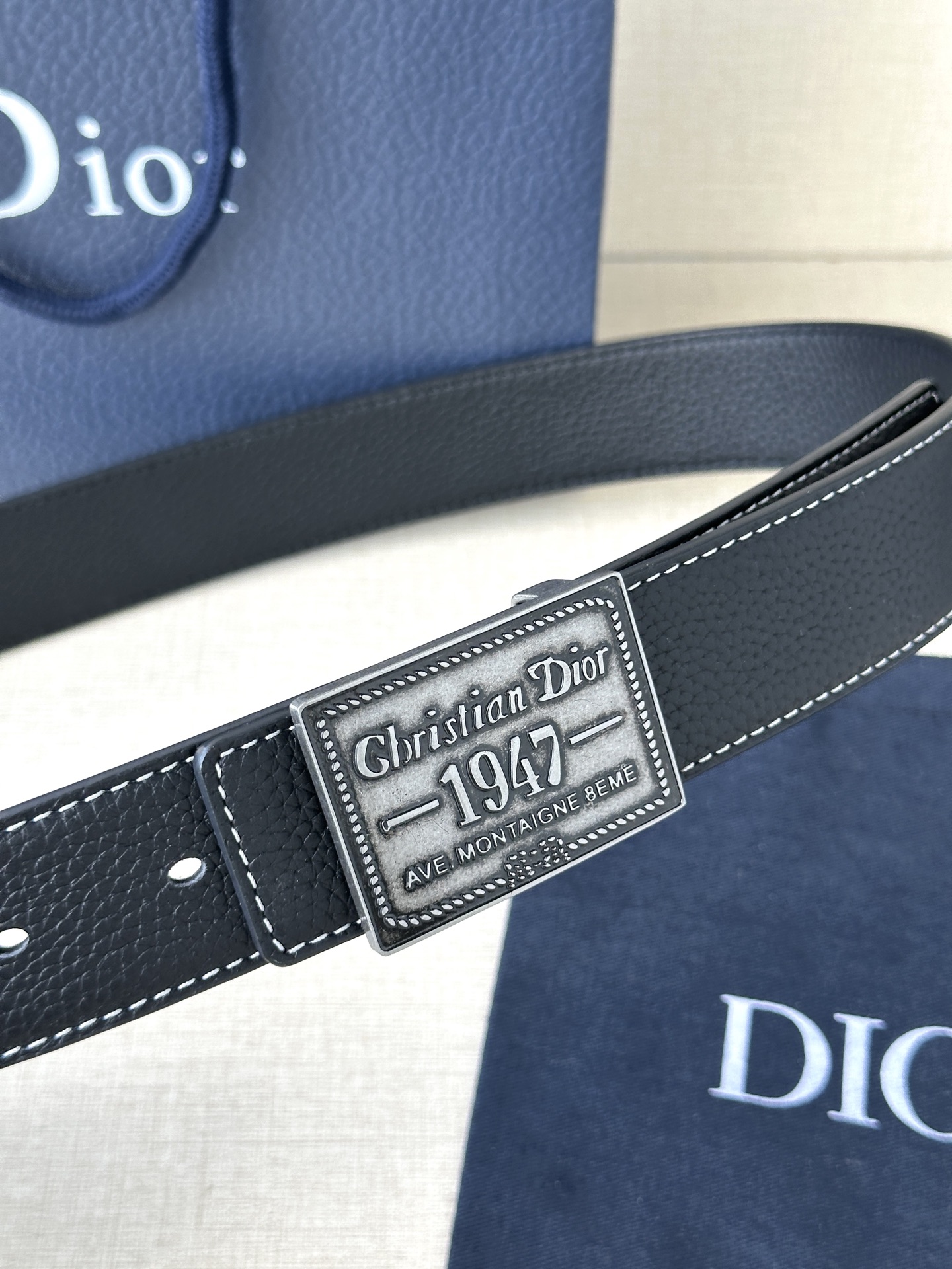 Dior Male Basic Belt Gray M