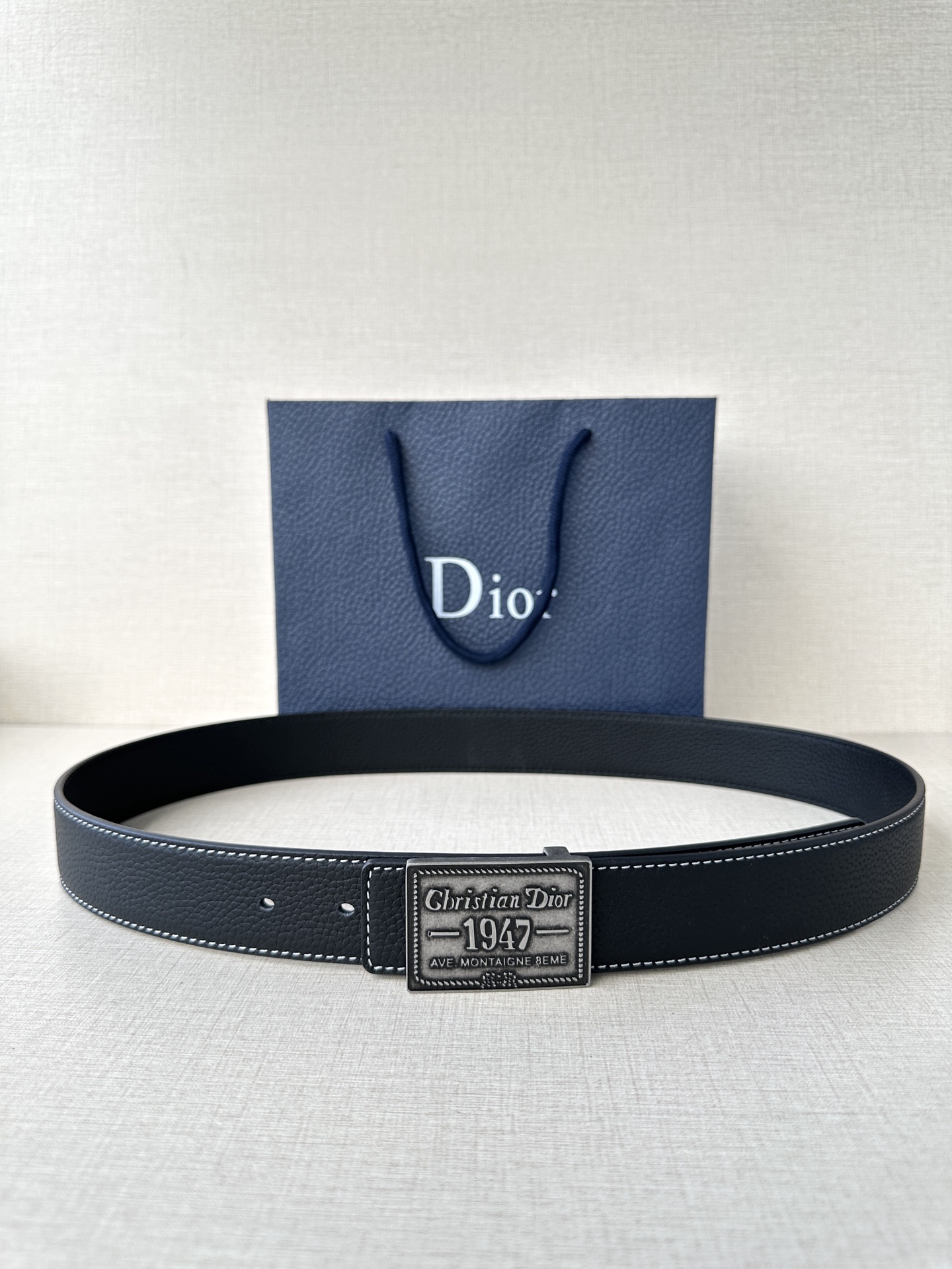 Dior Male Basic Belt Gray M