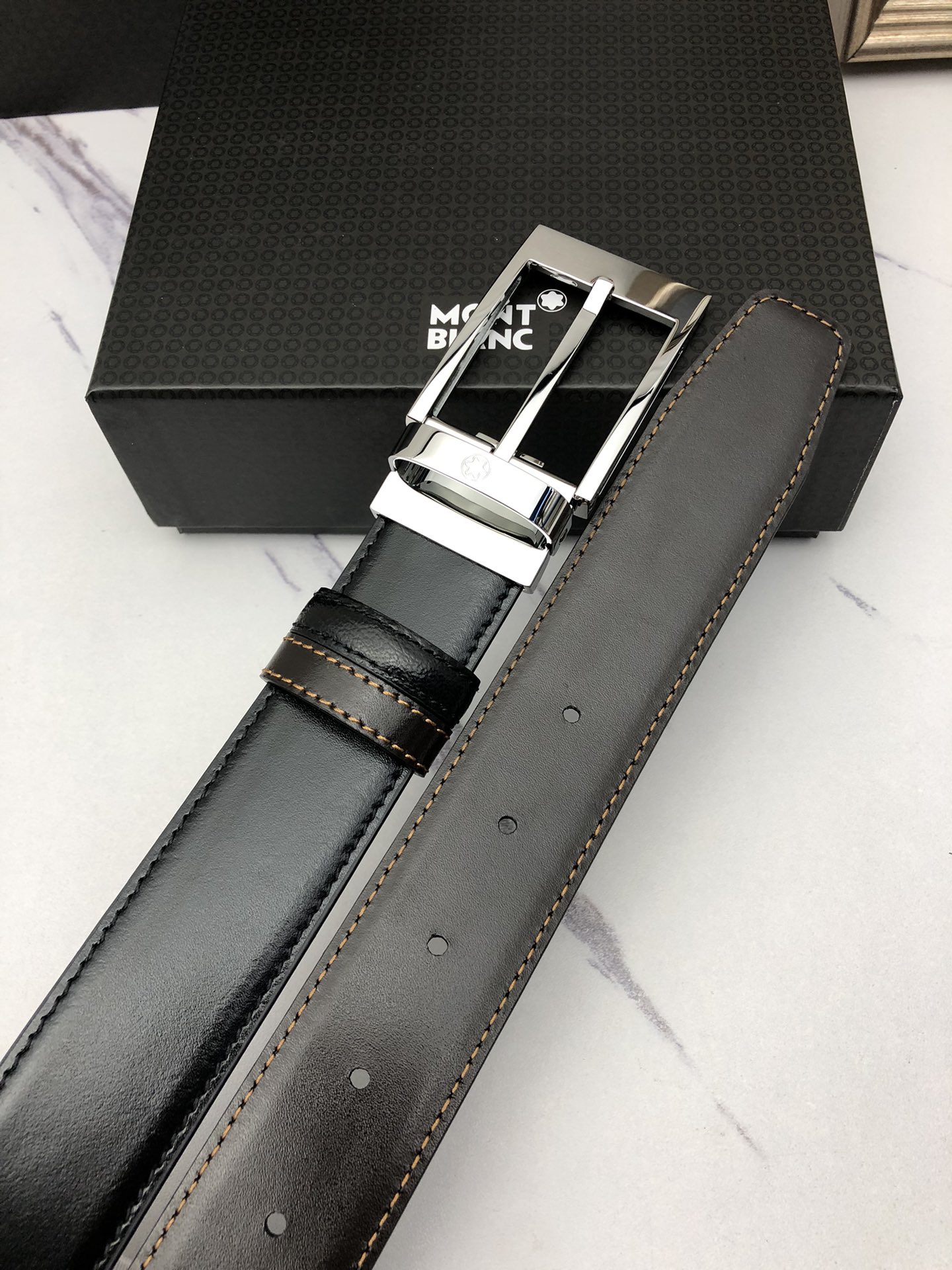 Montblanc Male Basic Belt Cow Leather Black M