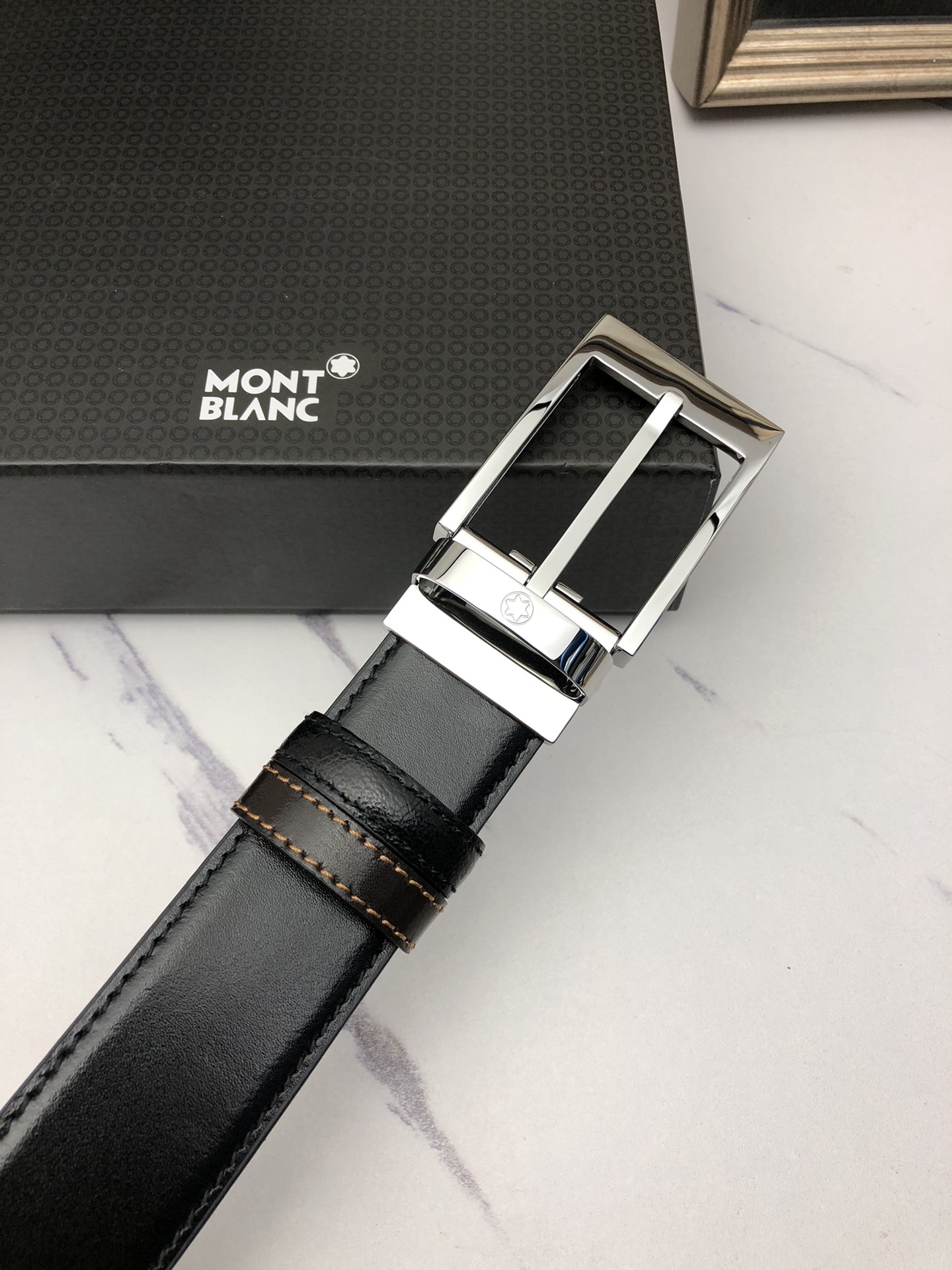 Montblanc Male Basic Belt Cow Leather Black M