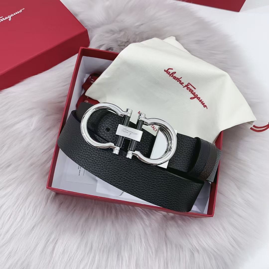 Salvatore Ferragamo Basic Belt Top Grain Leather 35mm