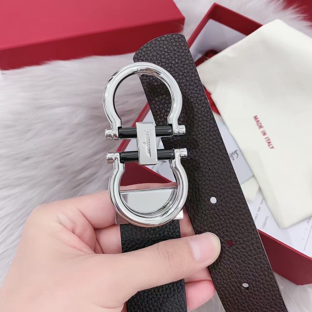 Salvatore Ferragamo Basic Belt Top Grain Leather 35mm