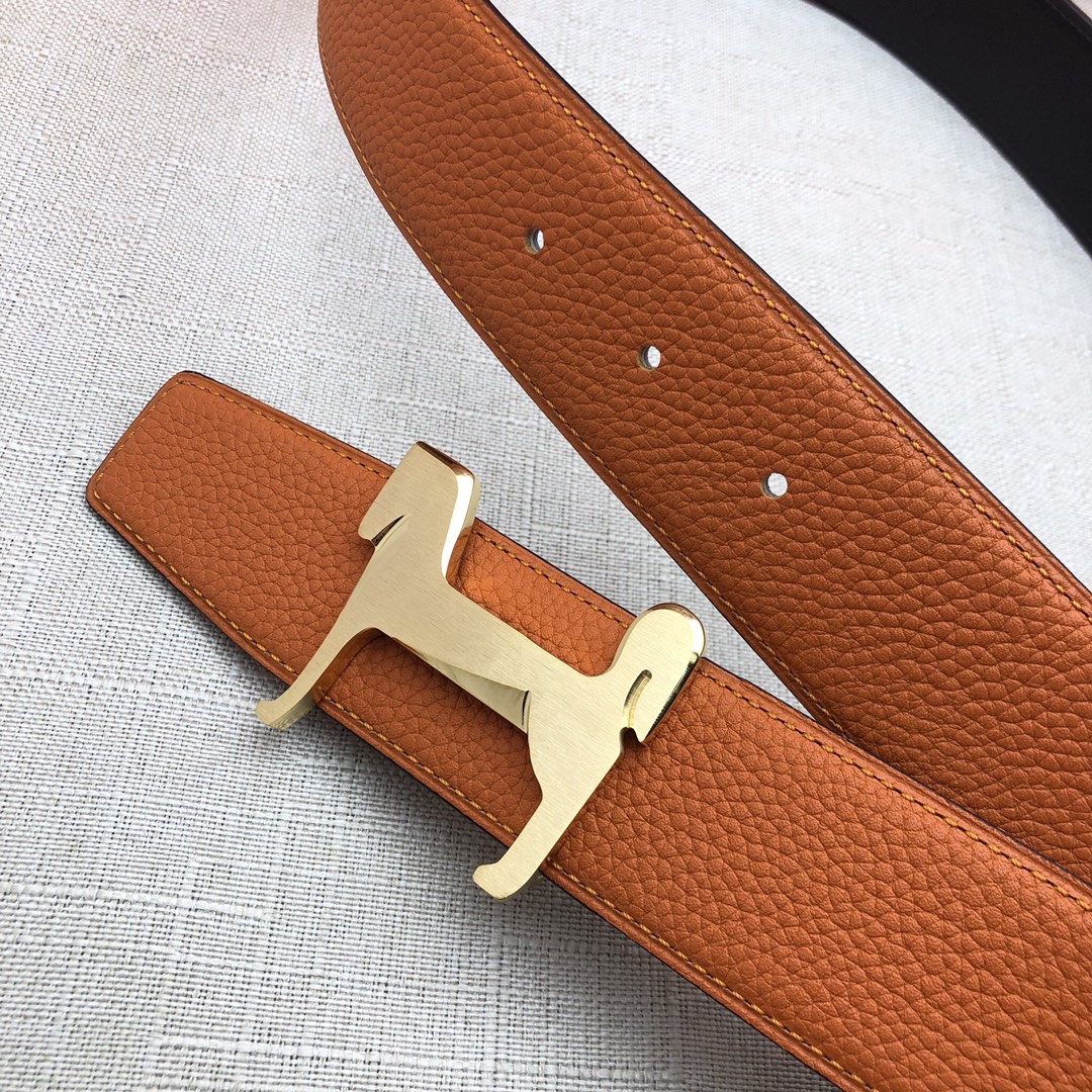 Hermès Basic Belt Top Grain Leather Black 38mm