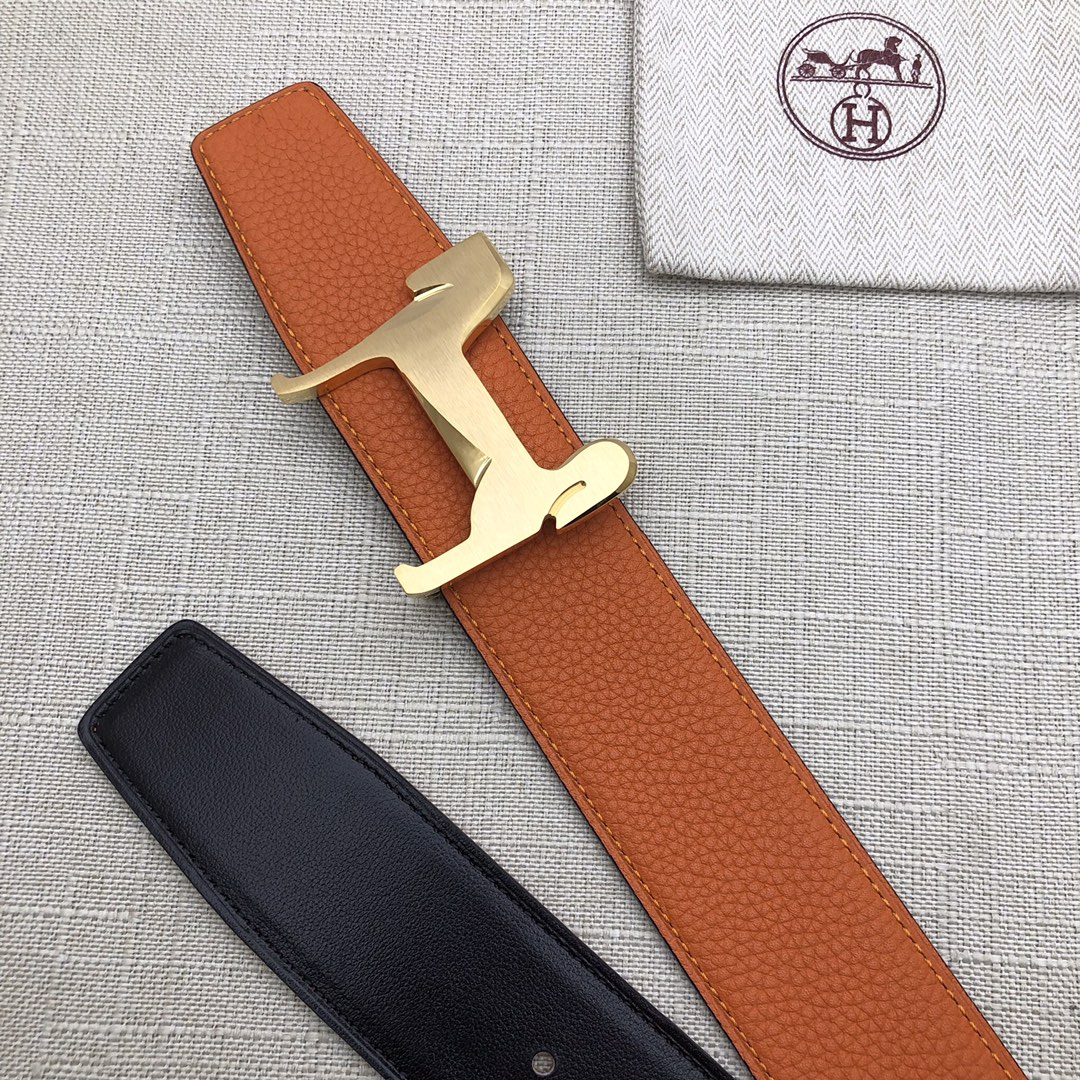 Hermès Basic Belt Top Grain Leather Black 38mm