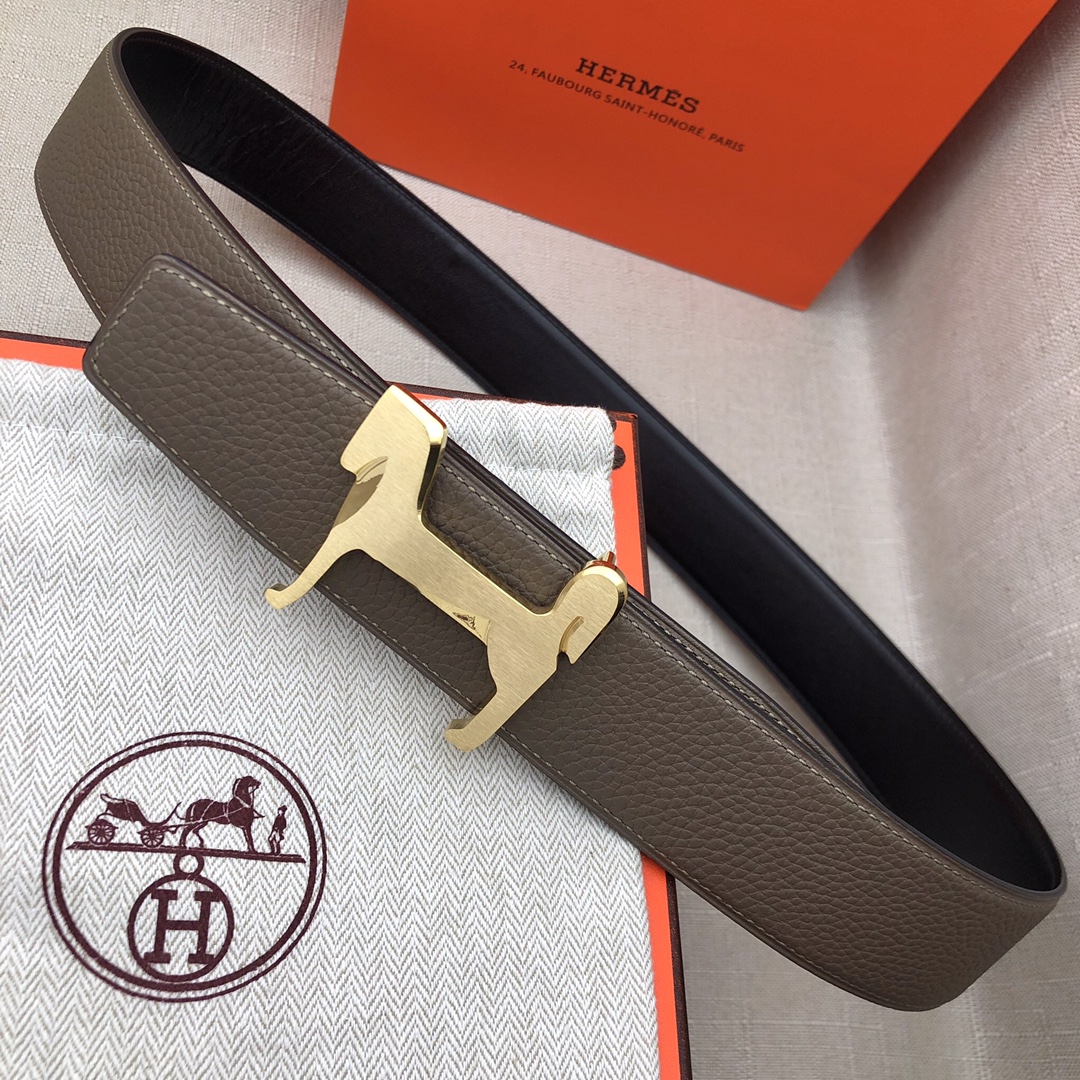 Hermès Basic Belt Top Grain Leather Black 38mm