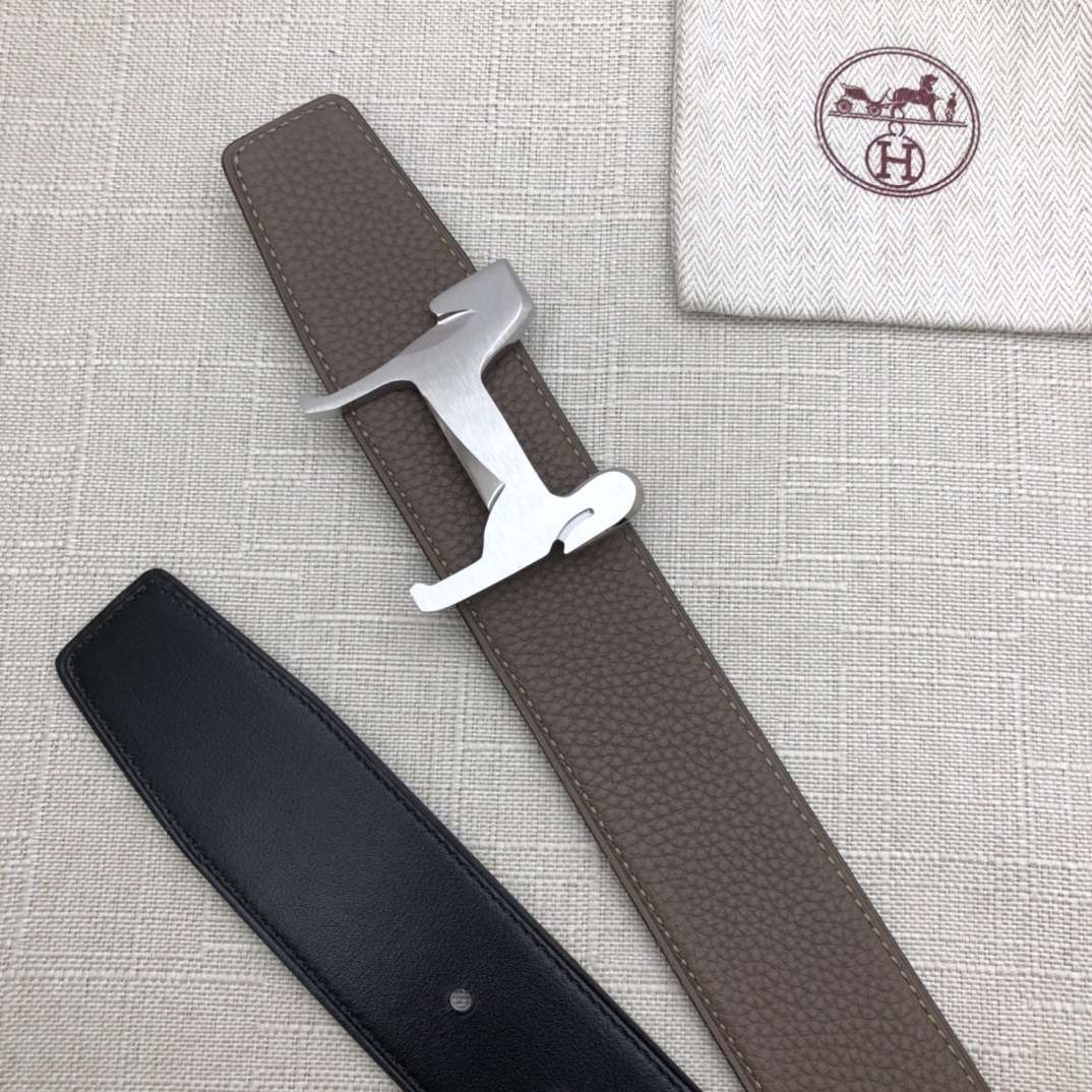 Hermès Basic Belt Top Grain Leather Black 38mm