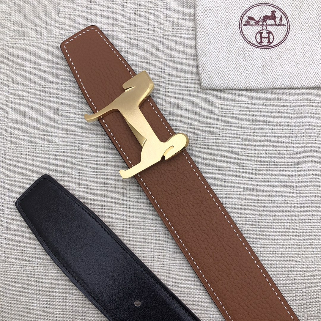 Hermès Basic Belt Top Grain Leather Black 38mm