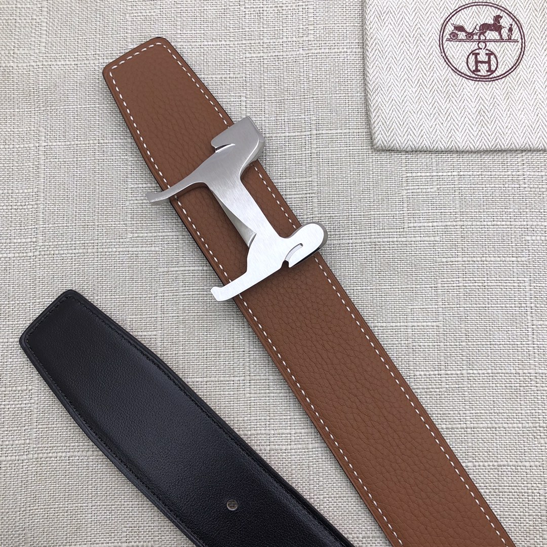 Hermès Basic Belt Top Grain Leather Black 38mm