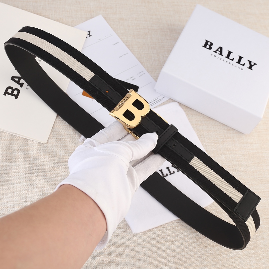 Bally Leather Belt Cow Leather M