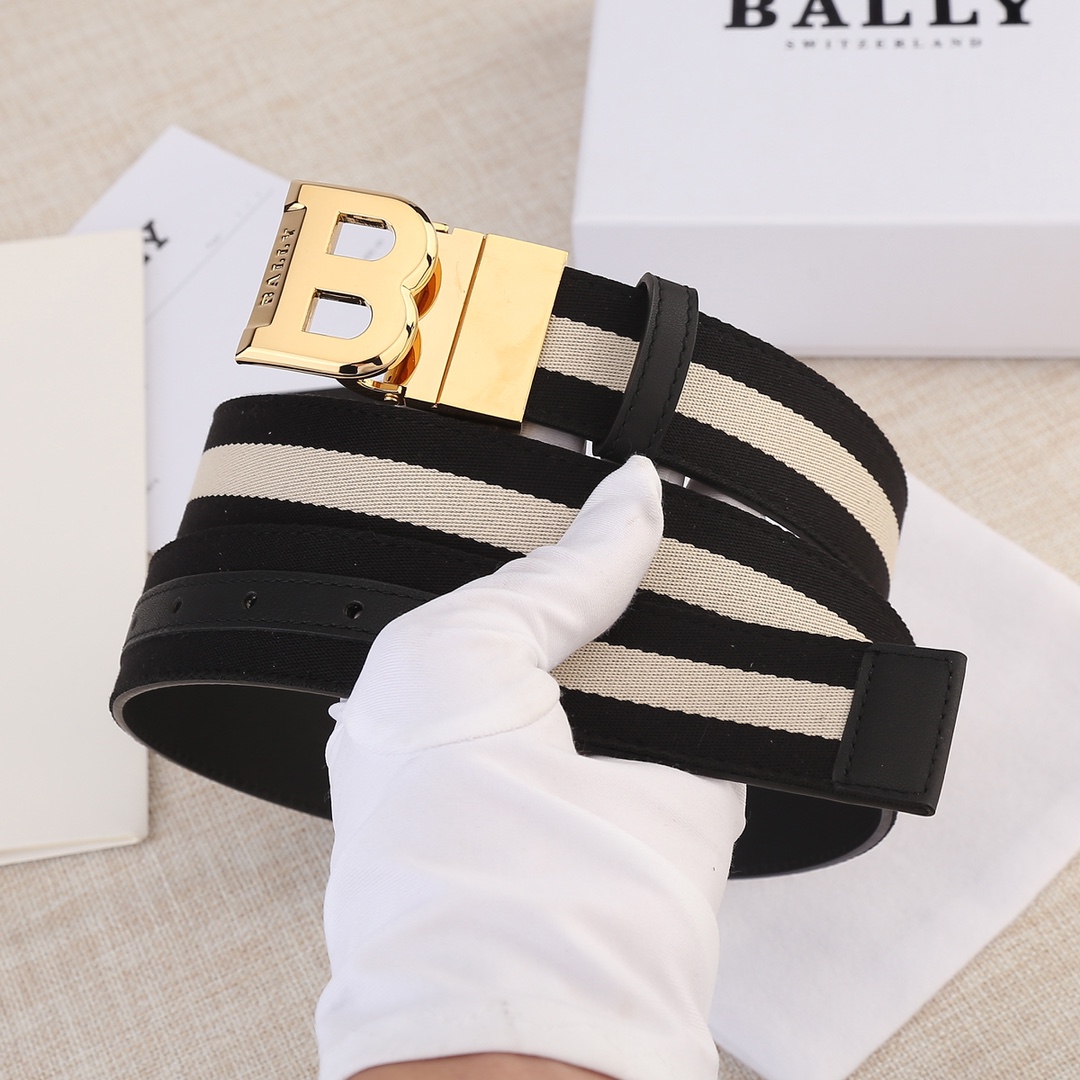 Bally Leather Belt Cow Leather M