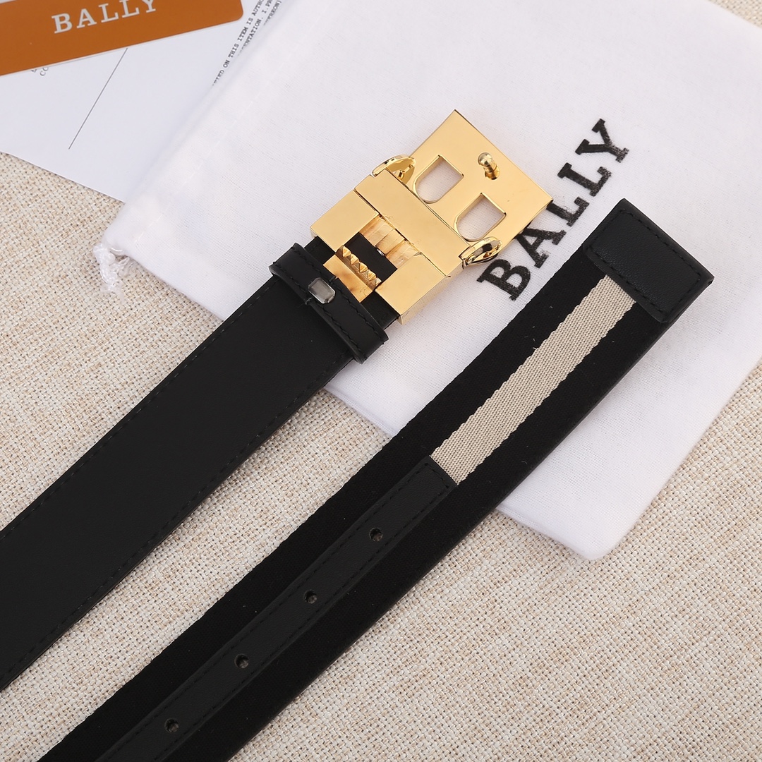 Bally Leather Belt Cow Leather M