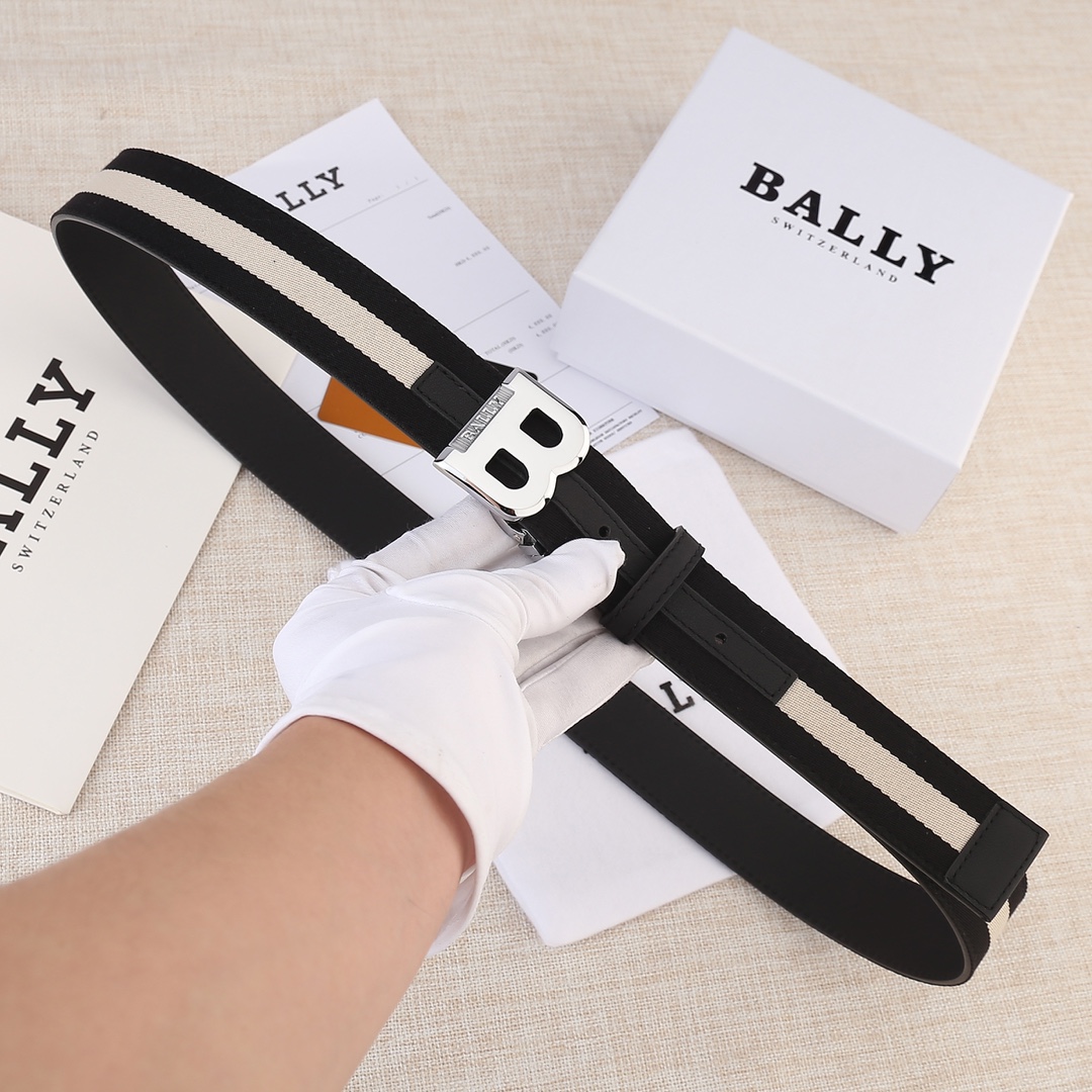 Bally Leather Belt Cow Leather M