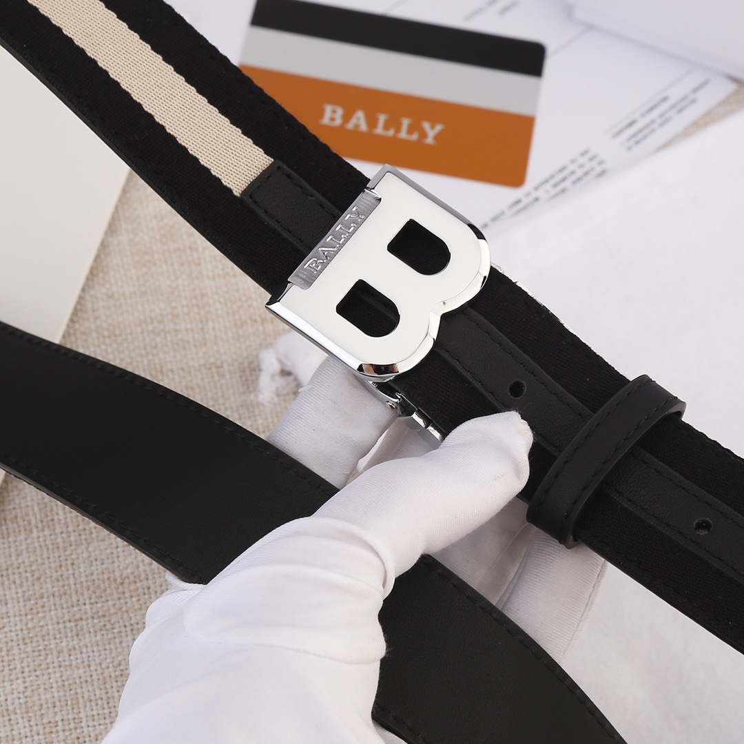 Bally Leather Belt Cow Leather M