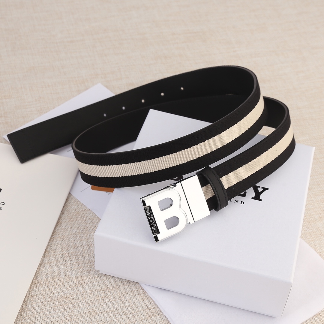 Bally Leather Belt Cow Leather M