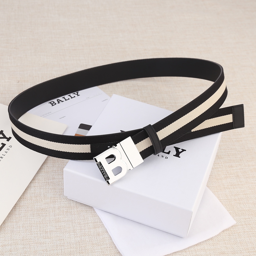 Bally Leather Belt Cow Leather M