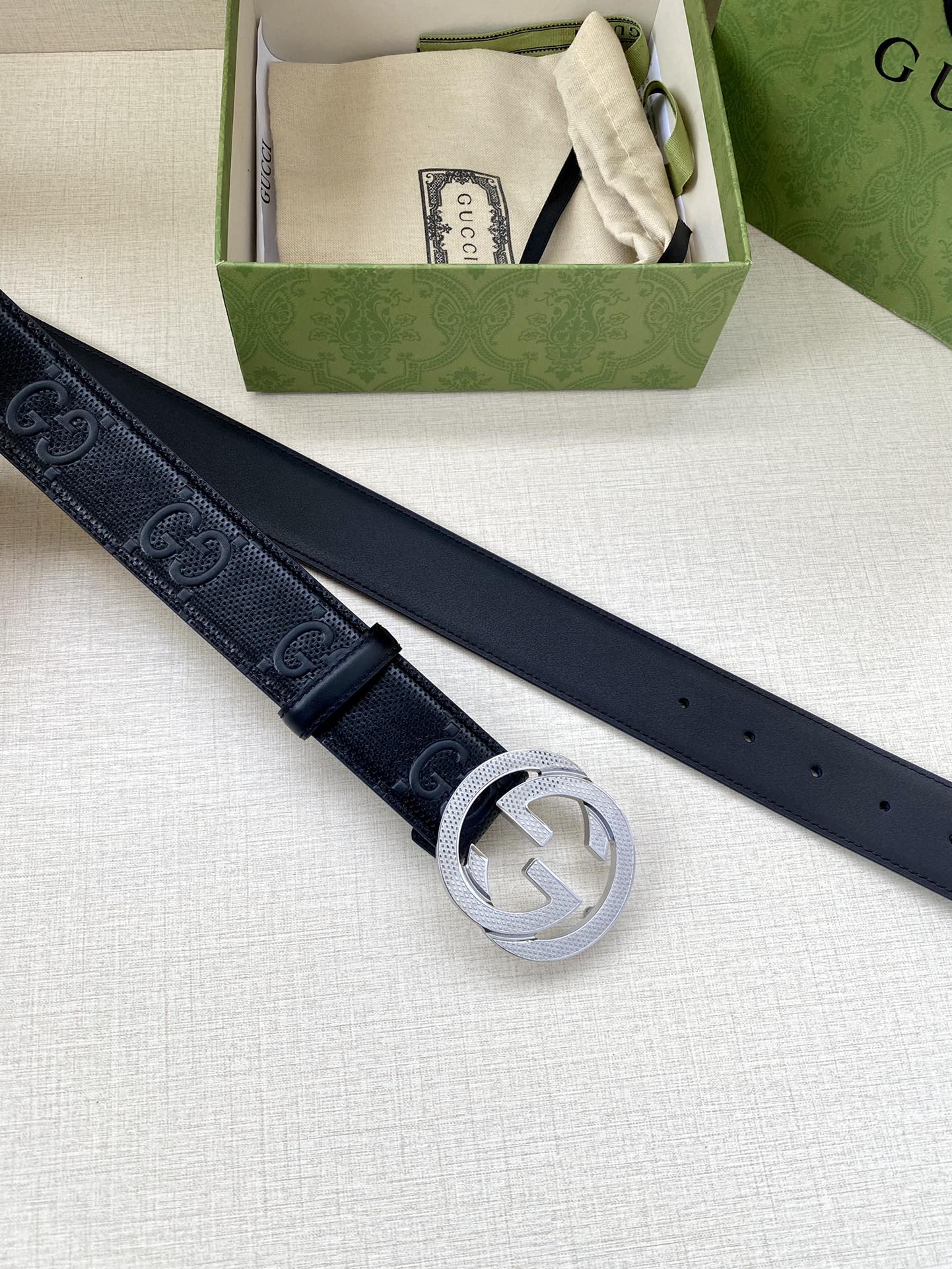 Gucci Basic Belt Black M-l