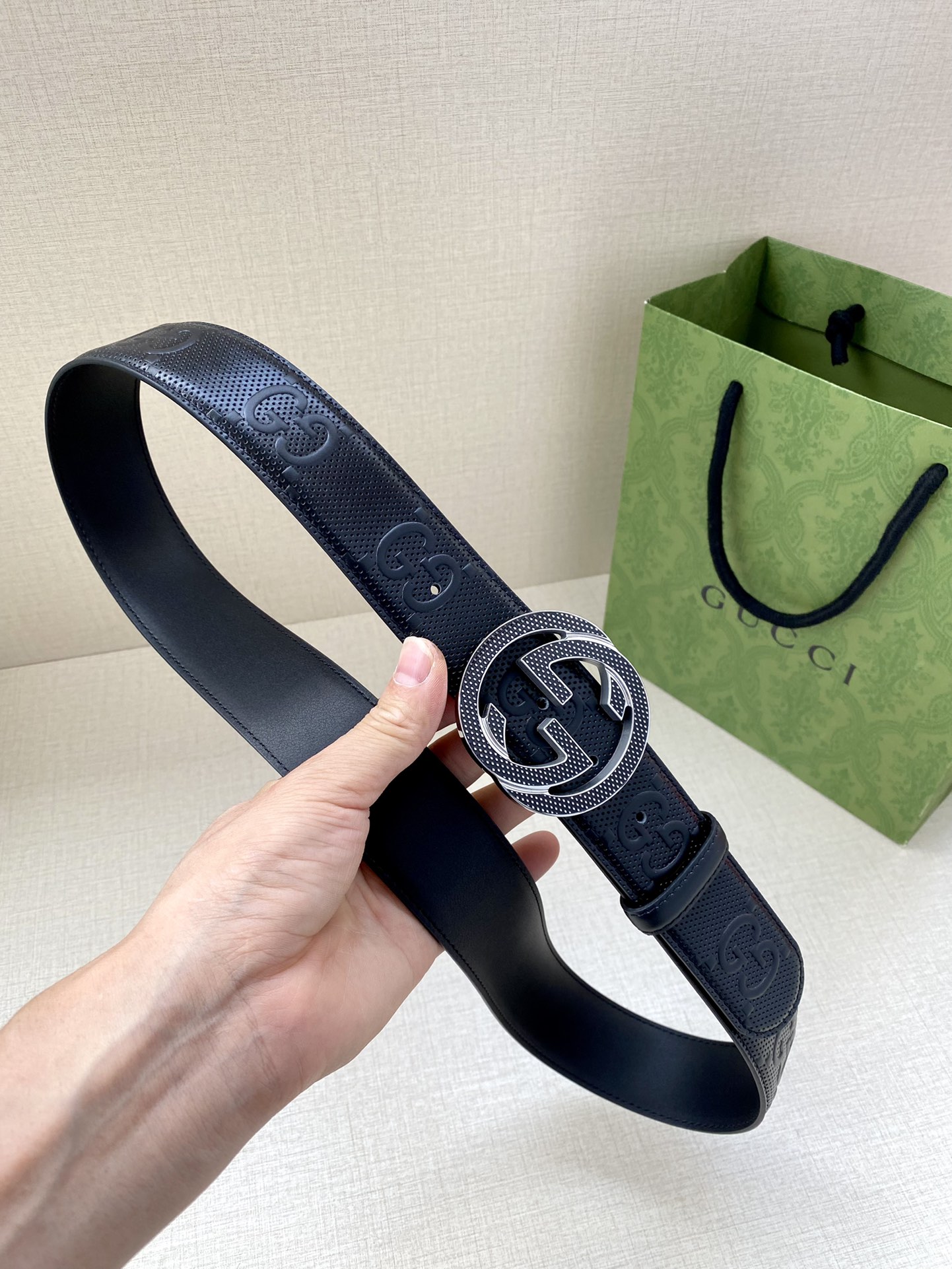 Gucci Basic Belt Black M-l