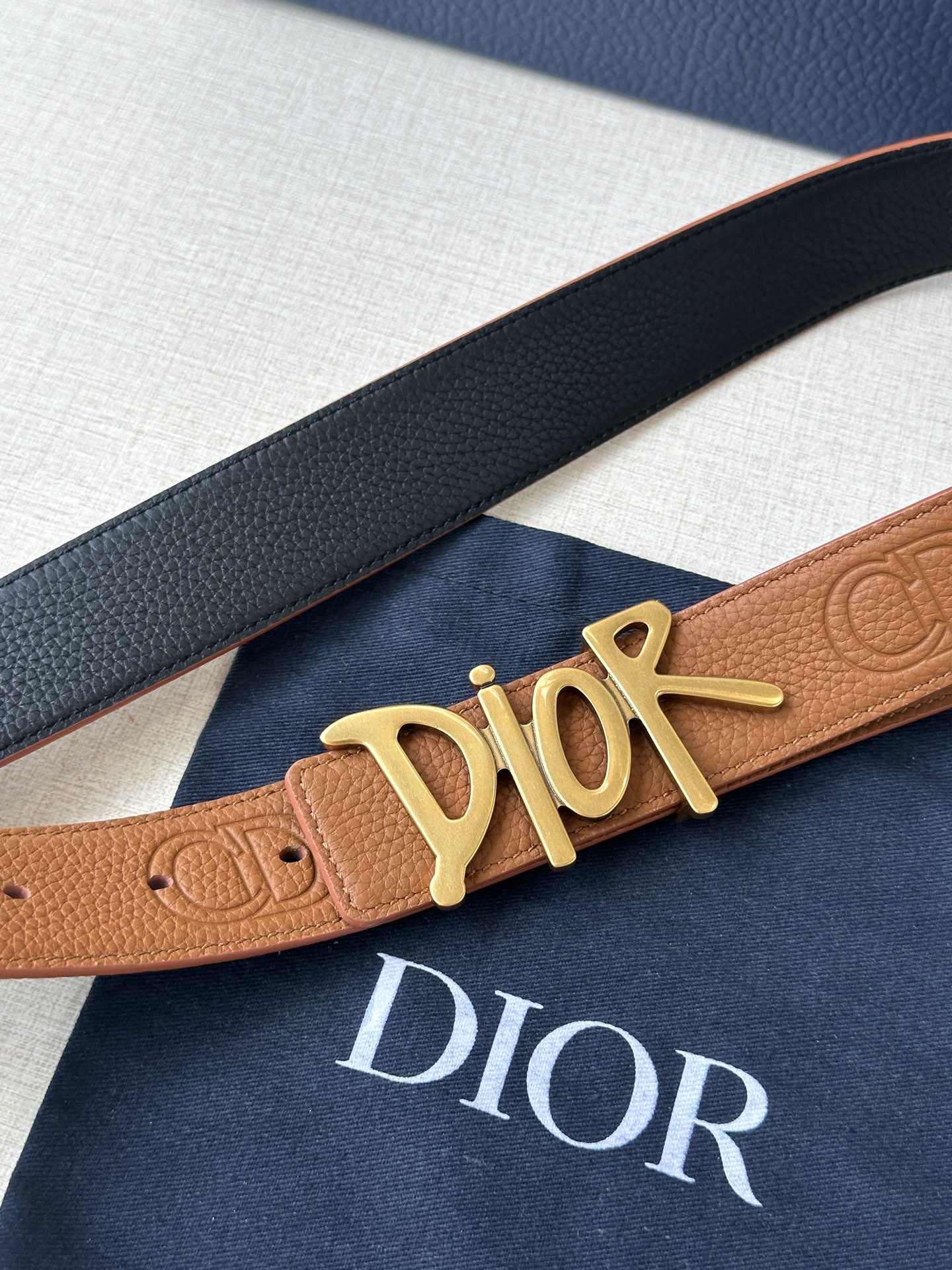 Dior Basic Belt Cow Leather Black