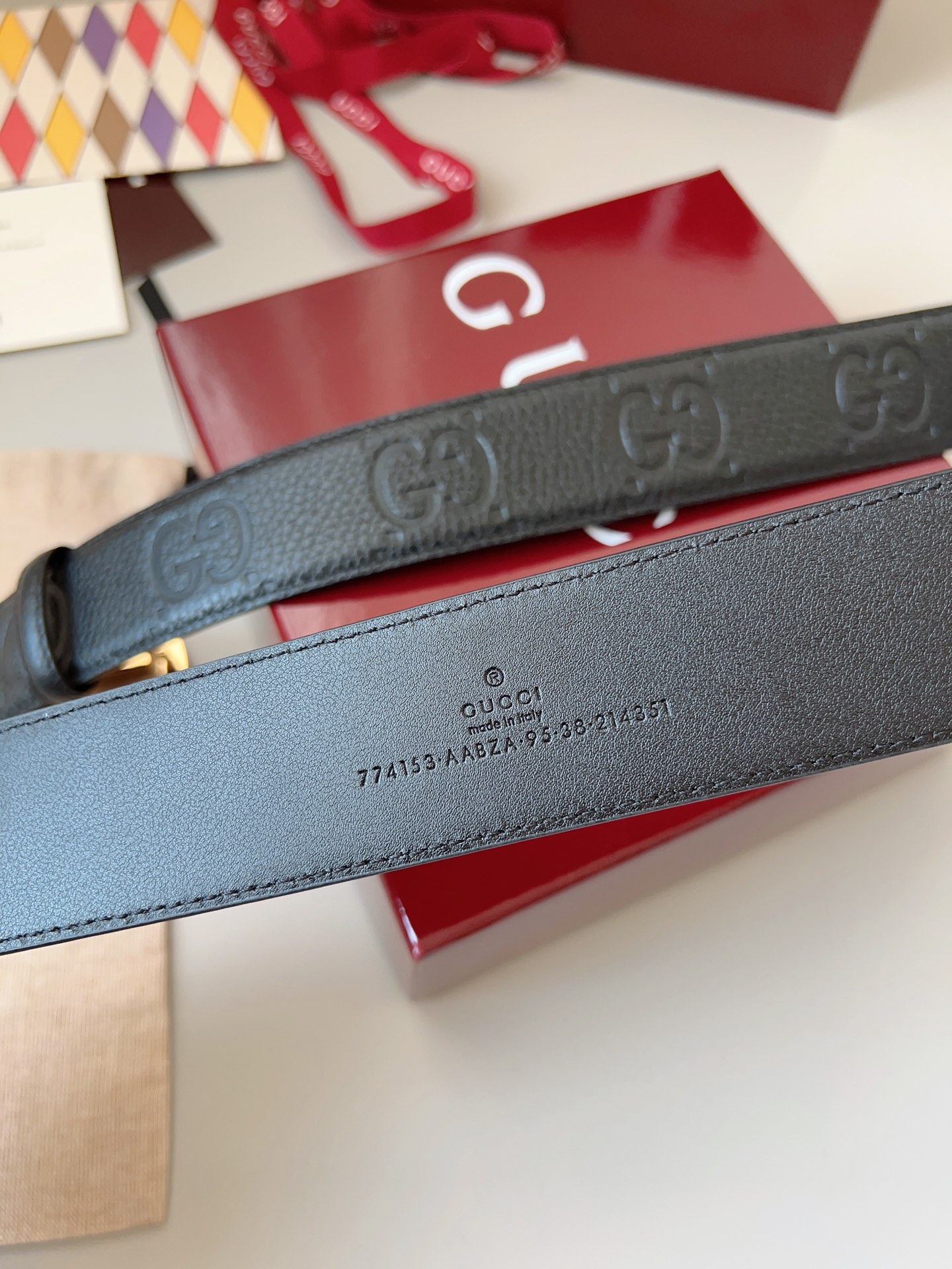 Gucci Basic Belt Cow Leather Brown M