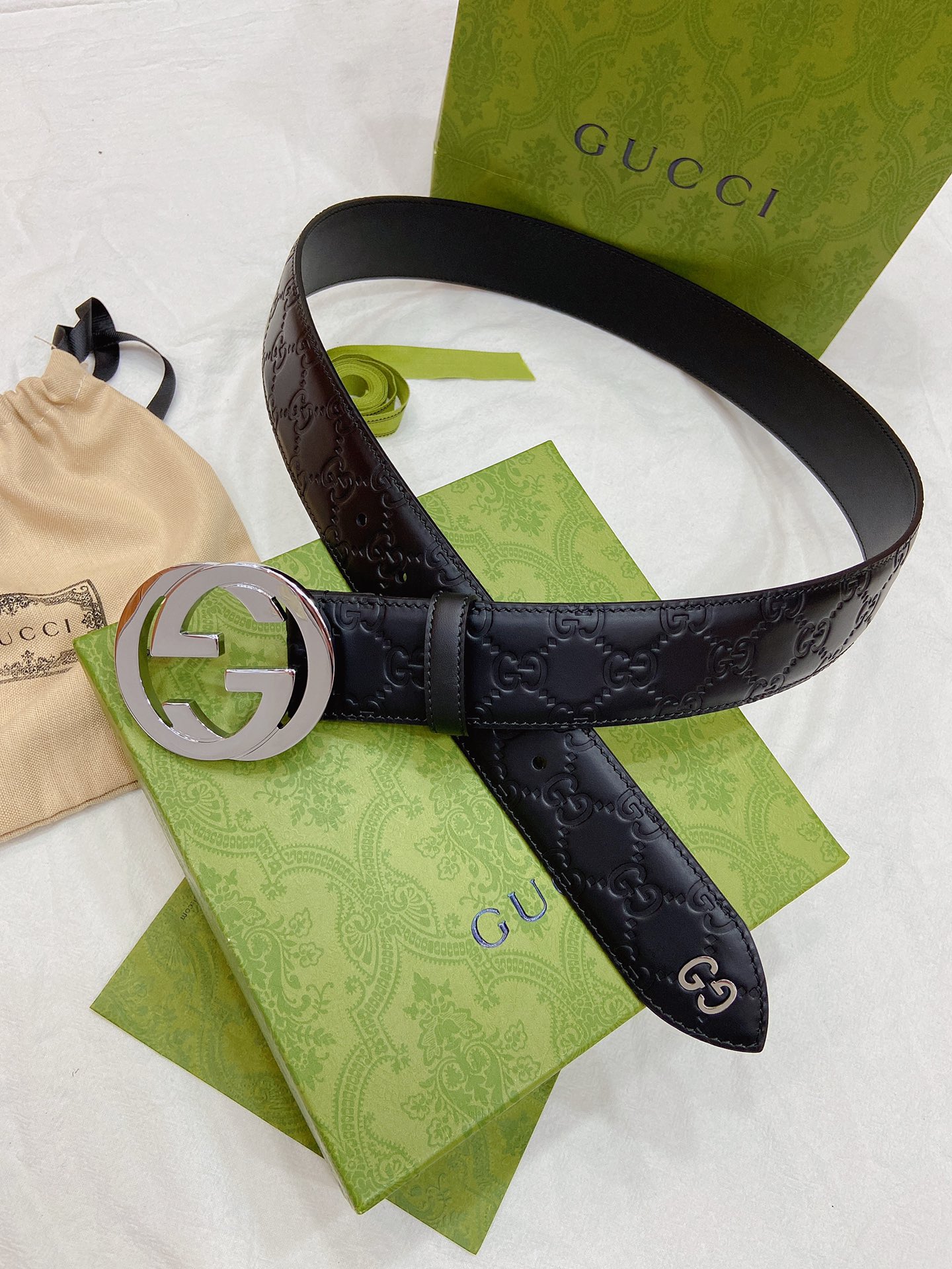 Gucci Male Leather Belt Top Grain Leather