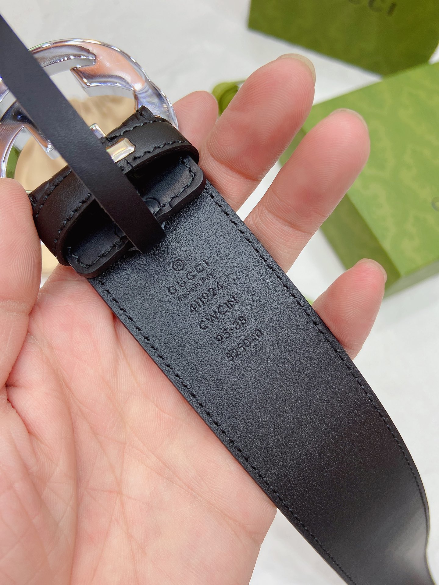 Gucci Male Leather Belt Top Grain Leather