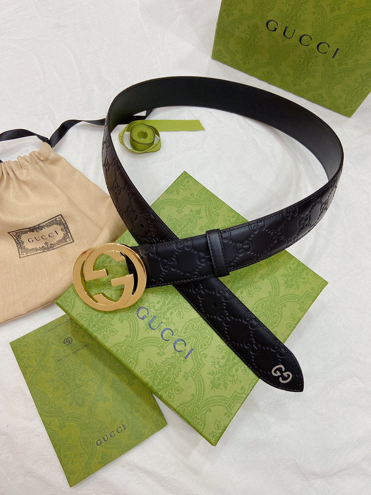 Gucci Male Leather Belt Top Grain Leather