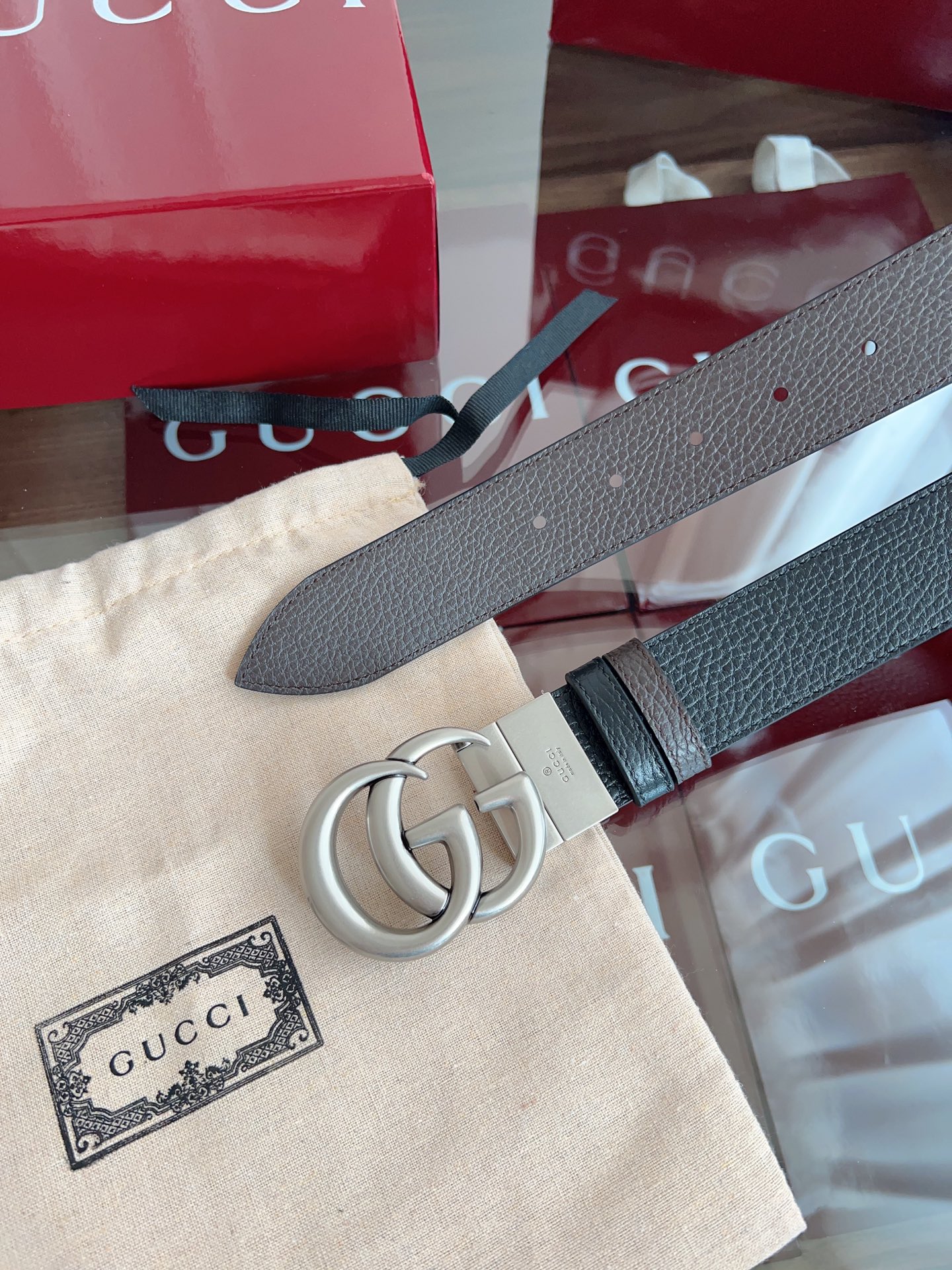 Gucci Basic Belt Cow Leather M