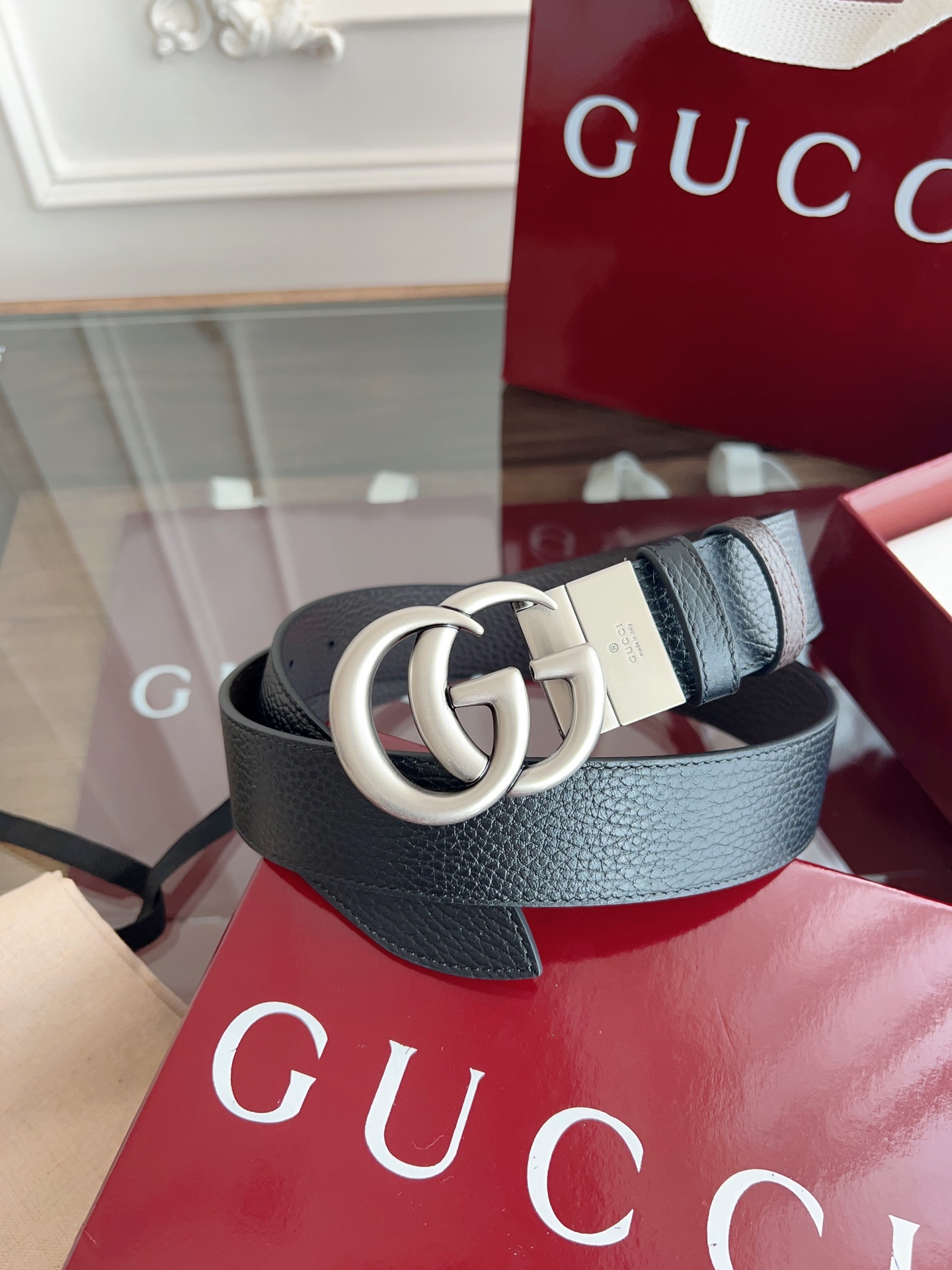 Gucci Basic Belt Cow Leather M