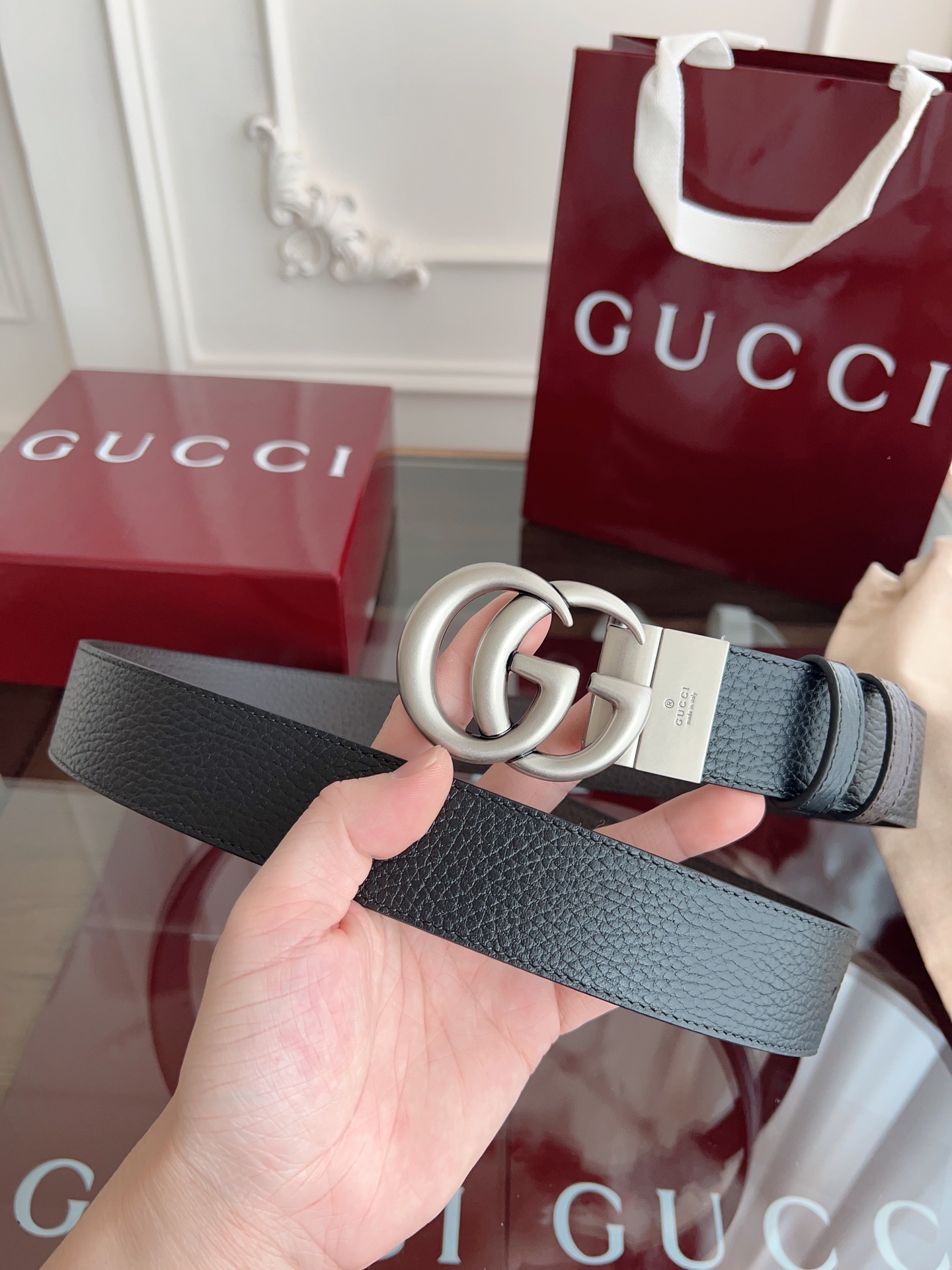 Gucci Basic Belt Cow Leather M