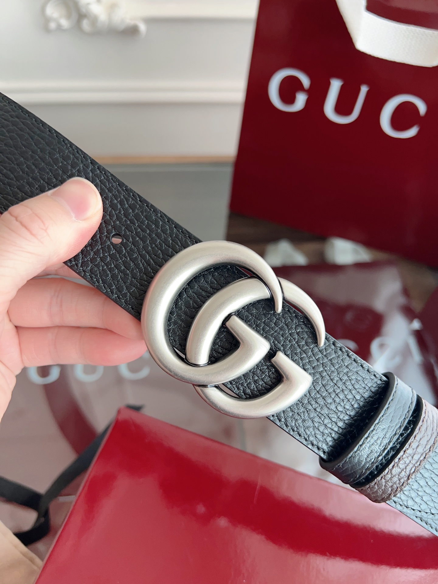 Gucci Basic Belt Cow Leather M