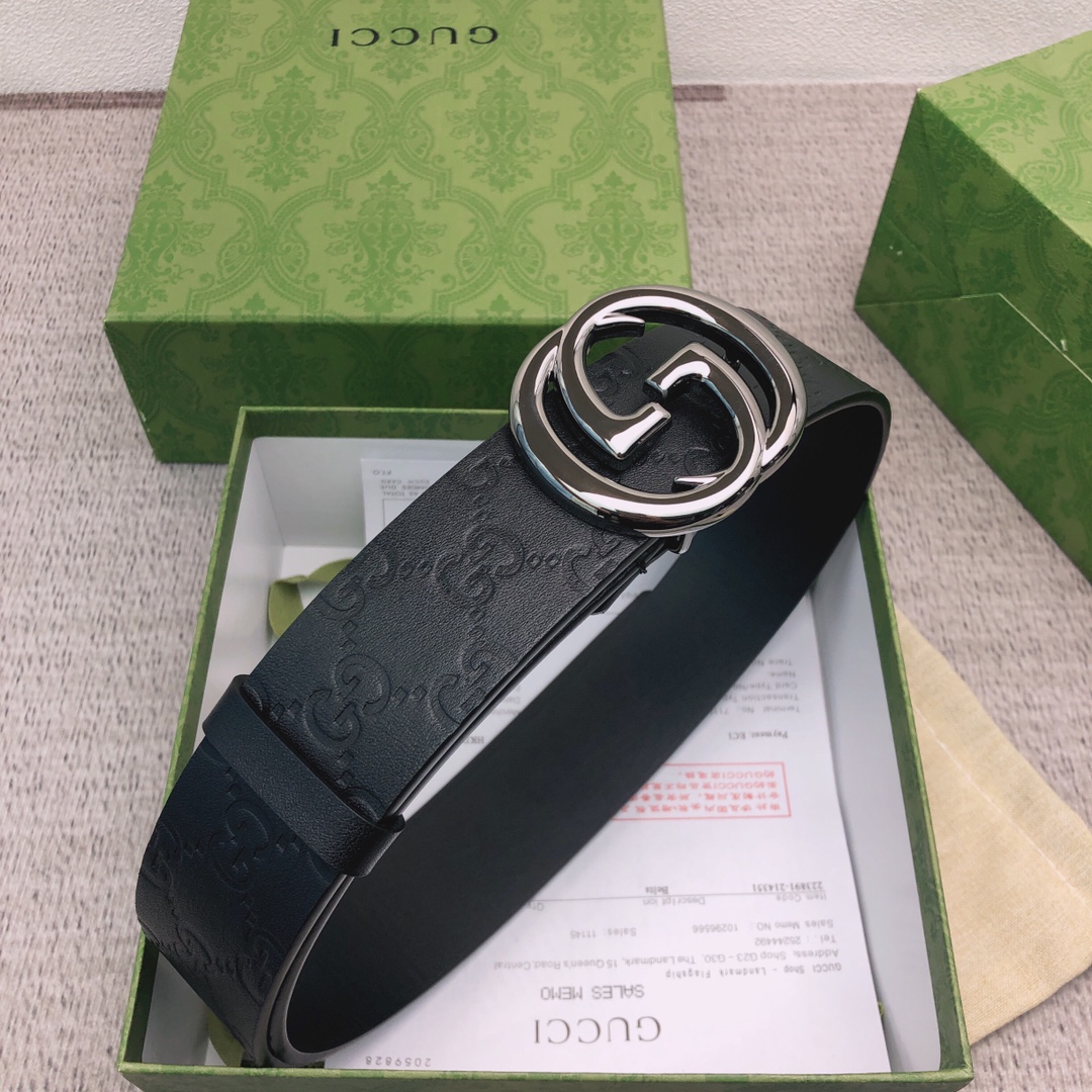 Gucci Male Leather Belt Top Grain Leather