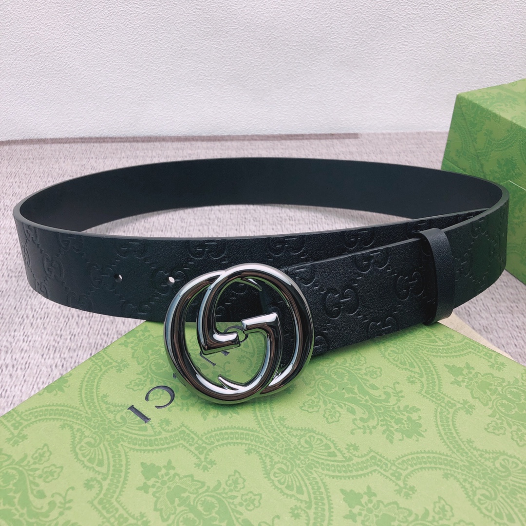 Gucci Male Leather Belt Top Grain Leather