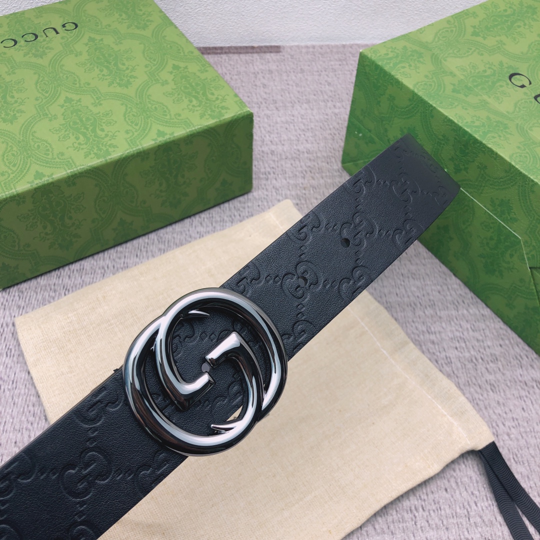 Gucci Male Leather Belt Top Grain Leather