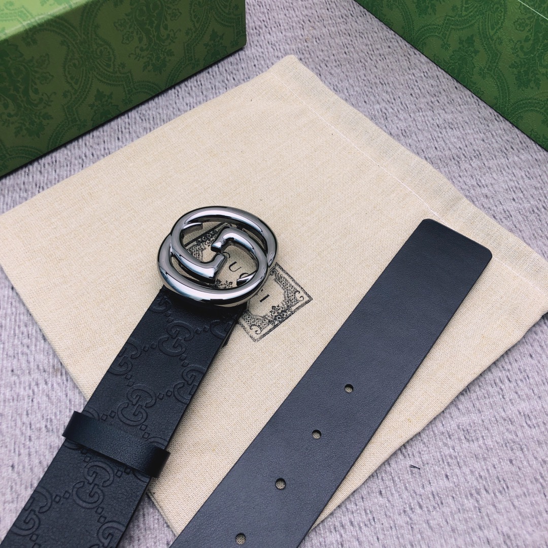 Gucci Male Leather Belt Top Grain Leather