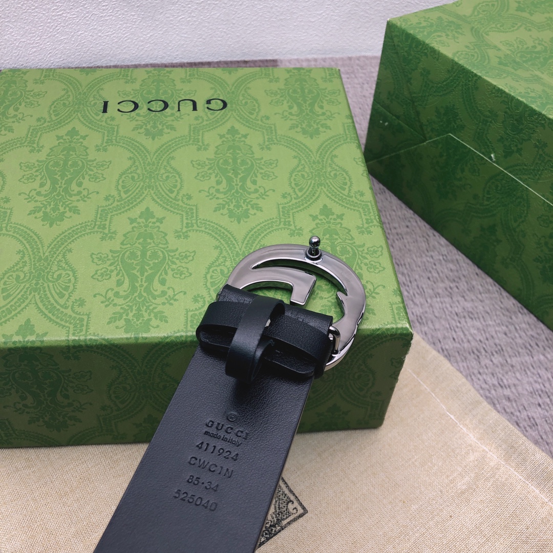 Gucci Male Leather Belt Top Grain Leather