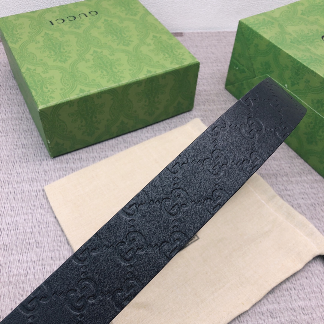 Gucci Male Leather Belt Top Grain Leather