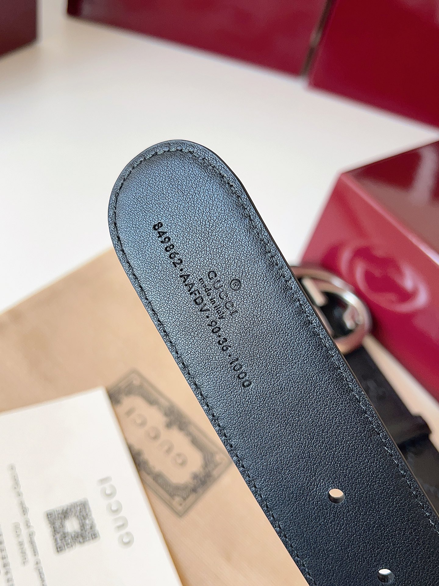 Gucci Male Basic Belt Cow Leather Black M