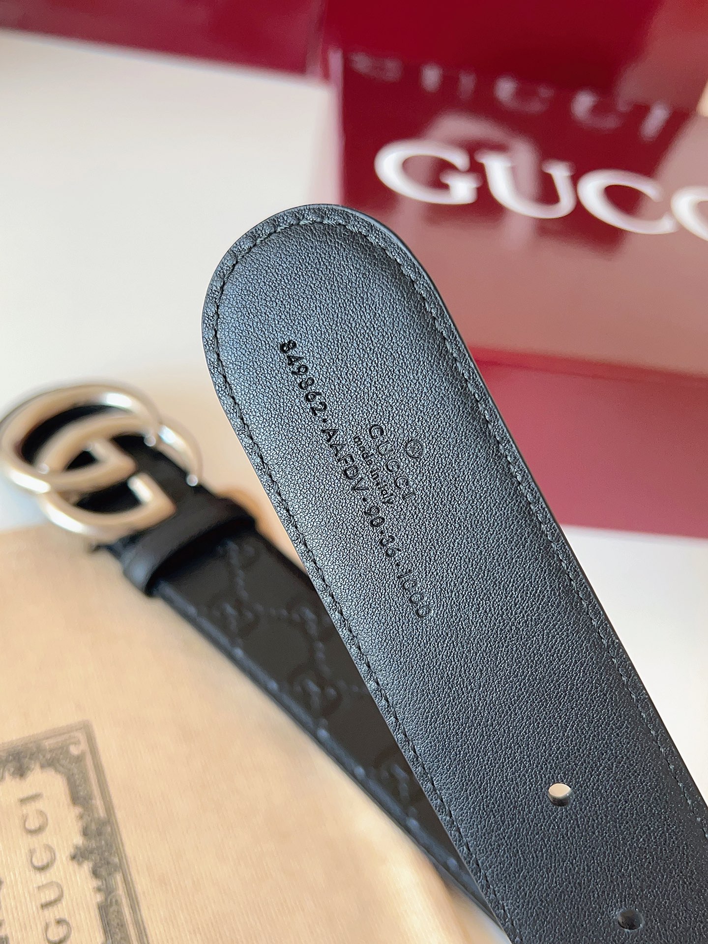 Gucci Male Basic Belt Cow Leather Black M