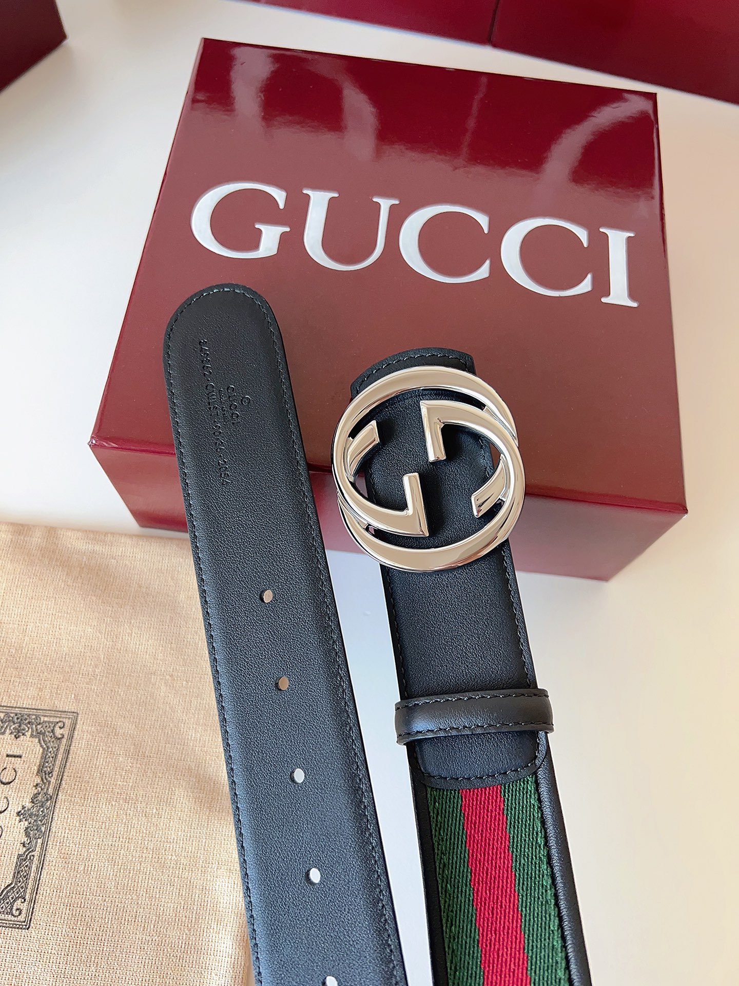 Gucci Male Basic Belt Canvas Black M