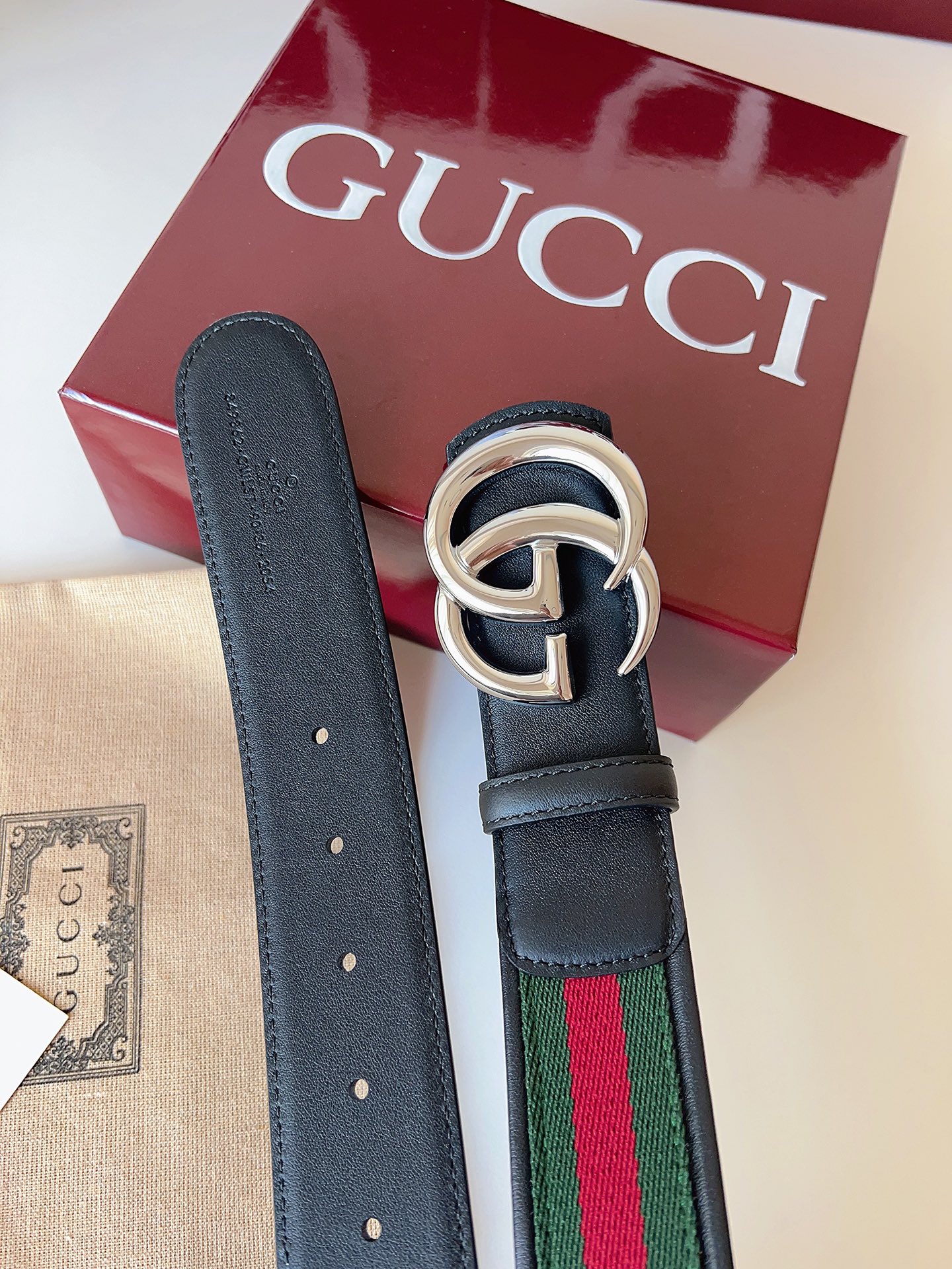 Gucci Male Basic Belt Canvas Black M