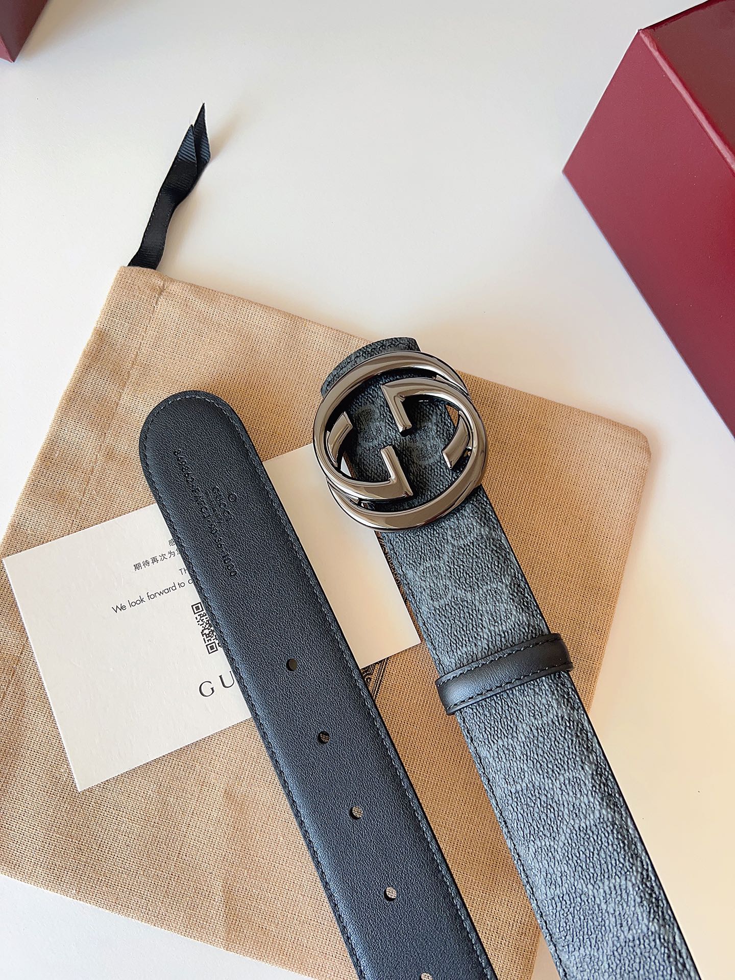 Gucci Male Basic Belt Canvas Black S-m