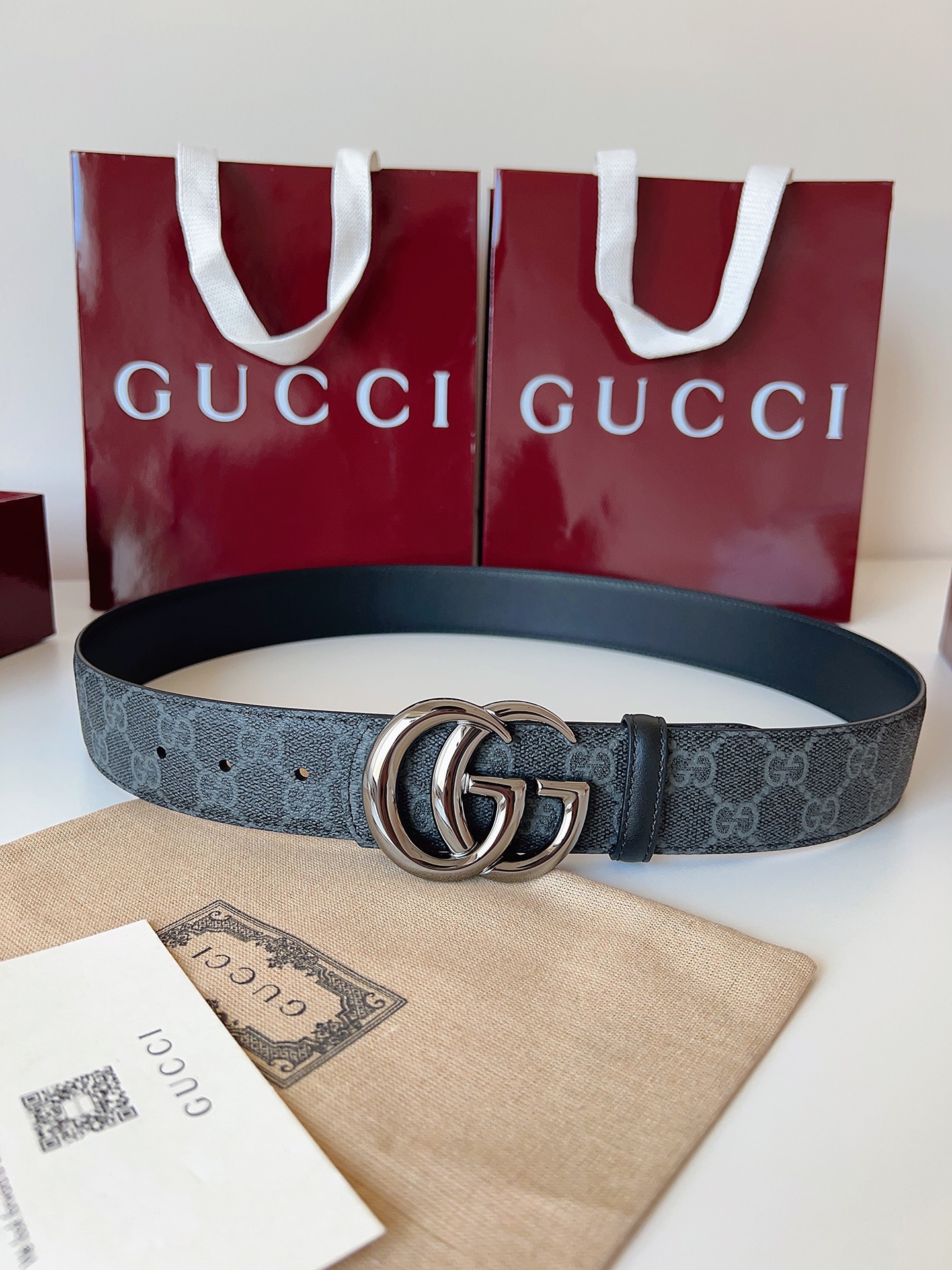 Gucci Male Basic Belt Canvas Black S-m