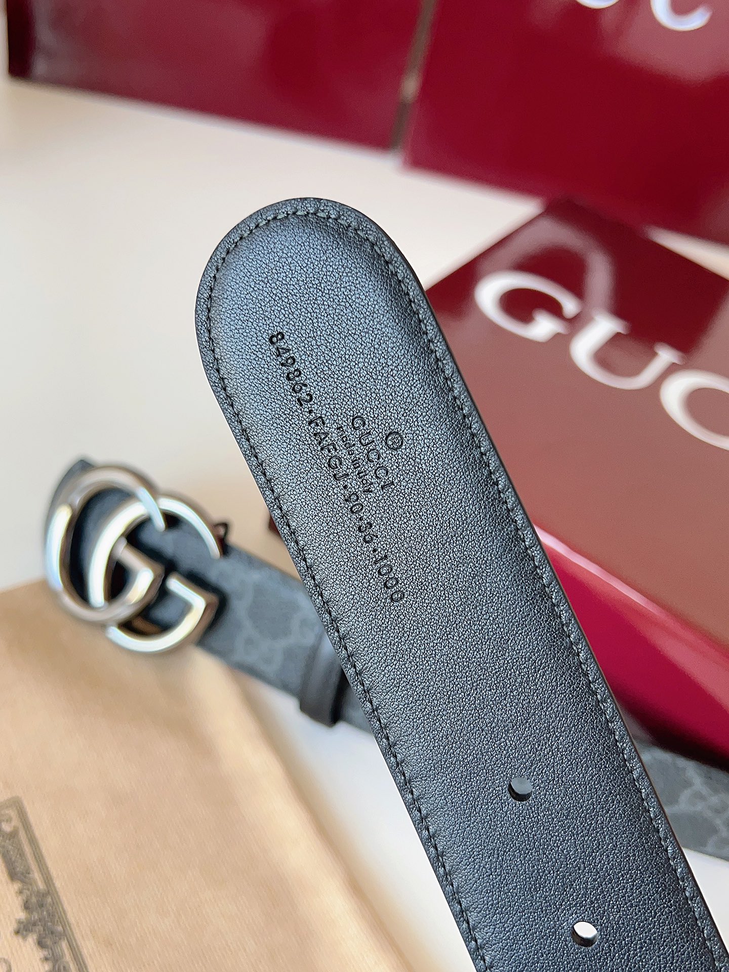 Gucci Male Basic Belt Canvas Black S-m