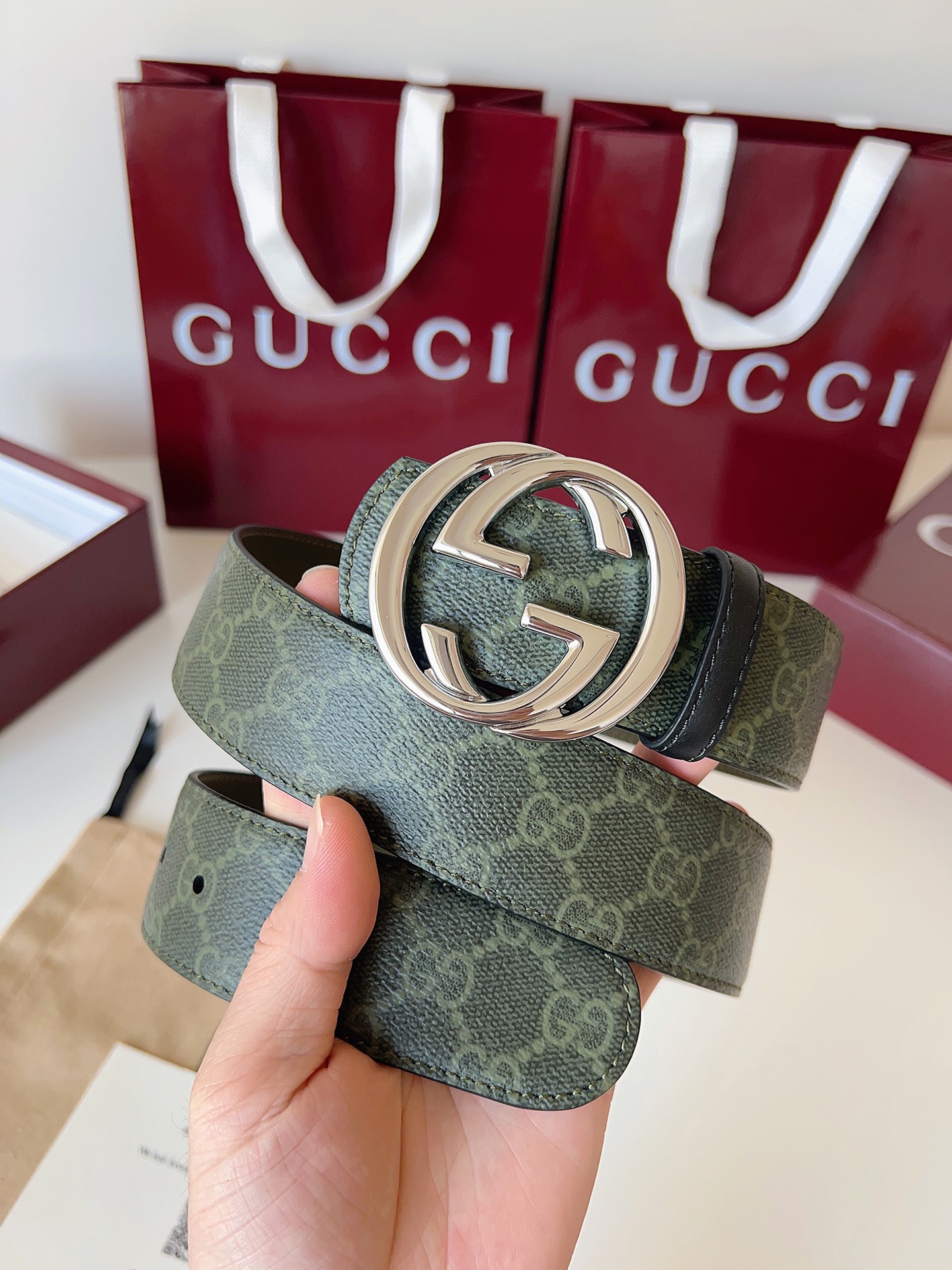 Gucci Male Basic Belt Green M