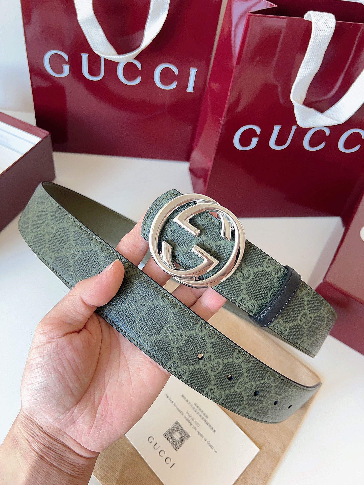 Gucci Male Basic Belt Green M
