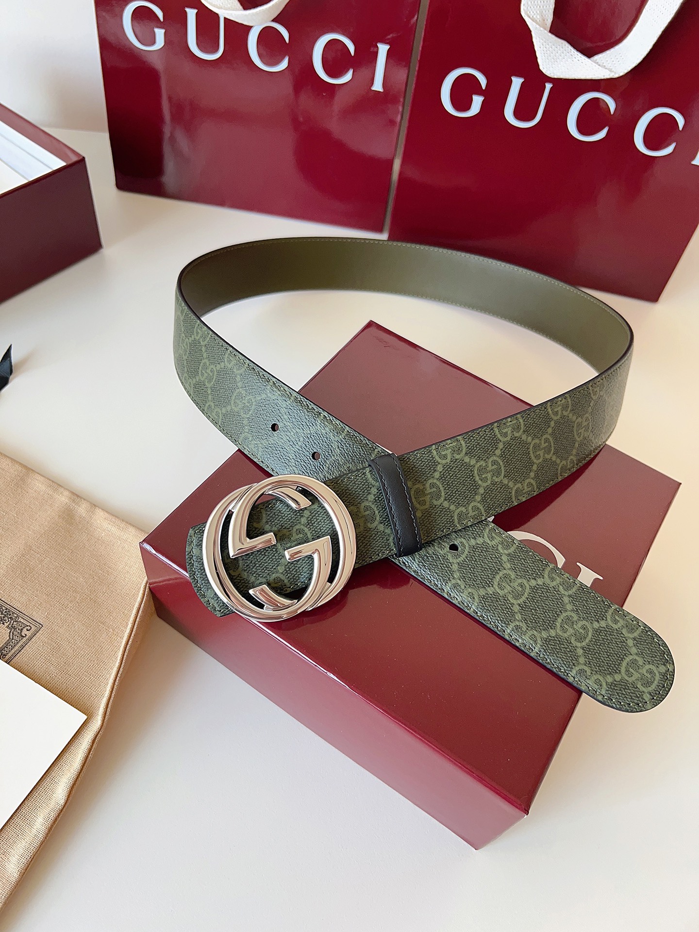 Gucci Male Basic Belt Green M