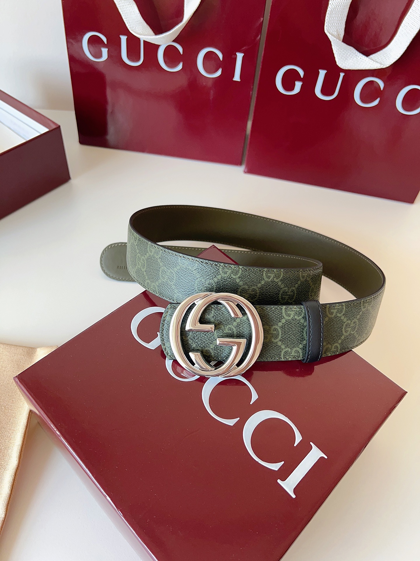 Gucci Male Basic Belt Green M
