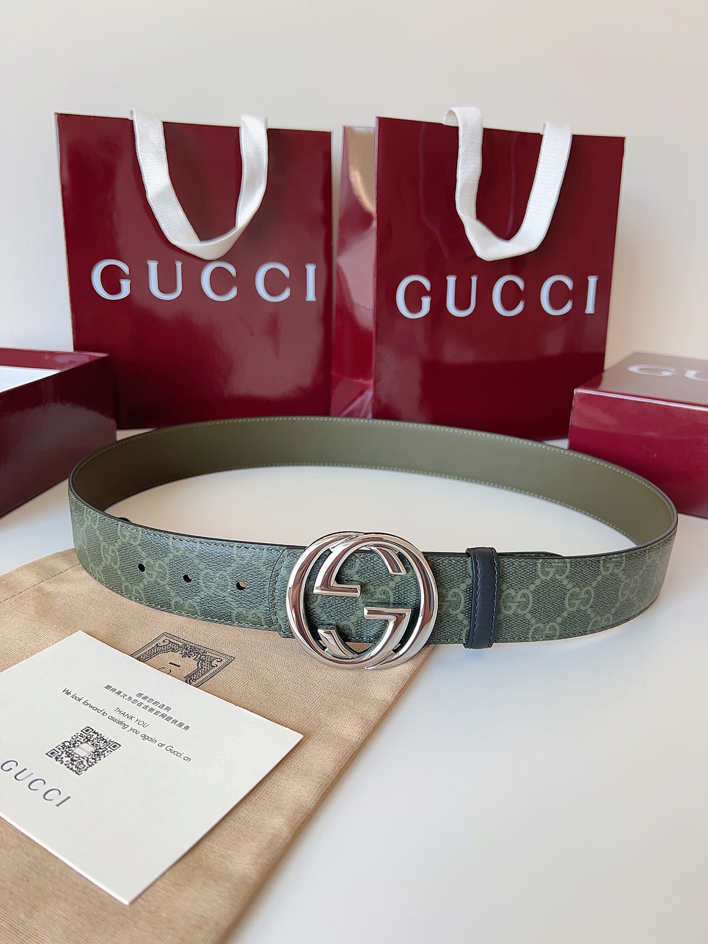 Gucci Male Basic Belt Green M