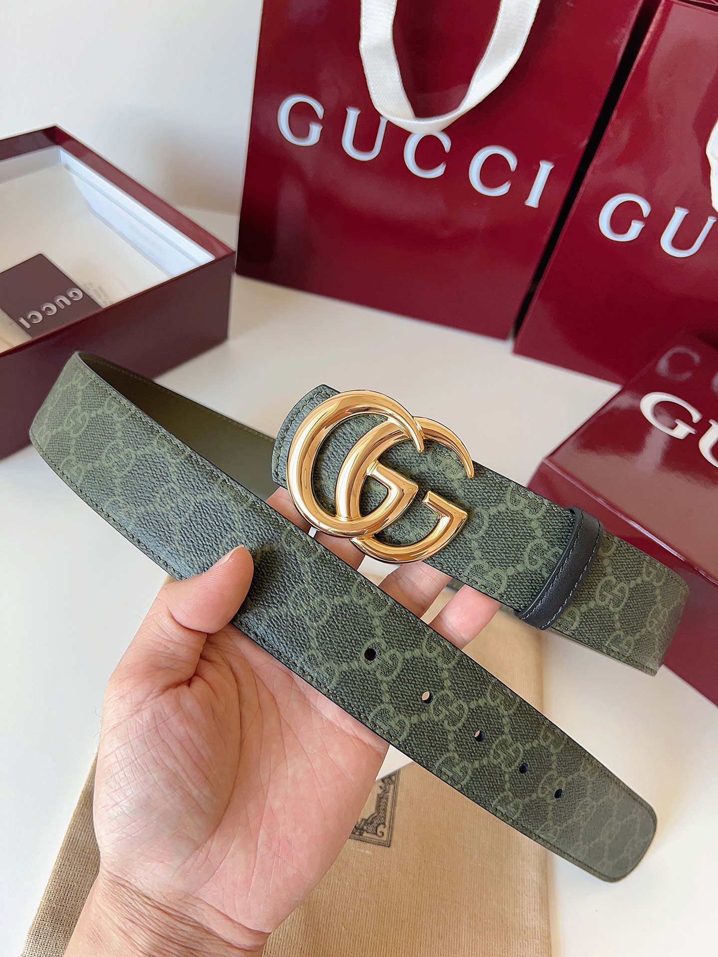 Gucci Male Basic Belt Green M