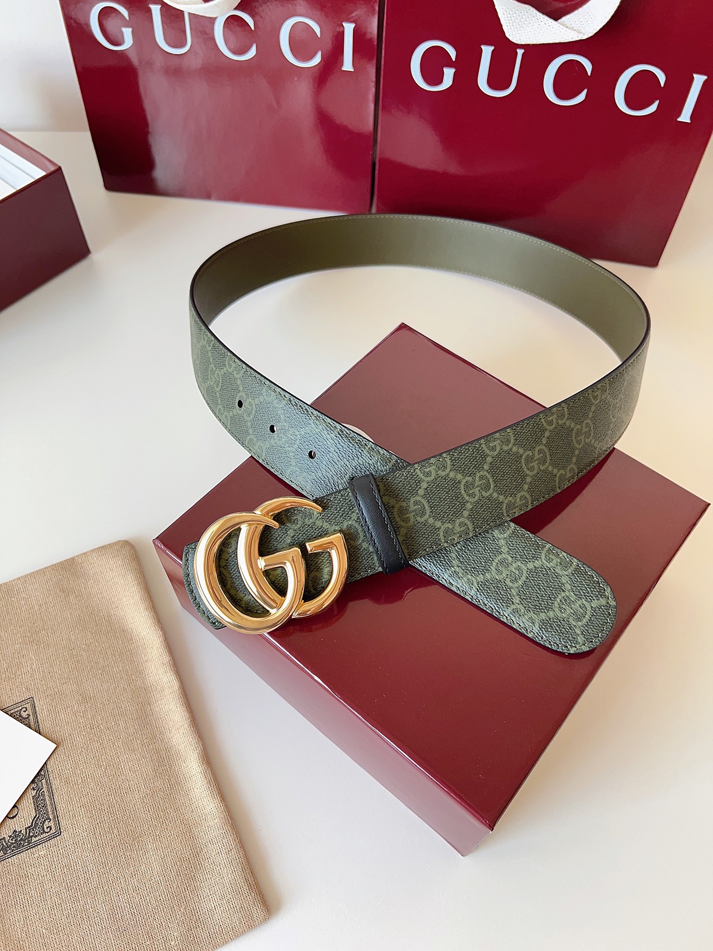Gucci Male Basic Belt Green M